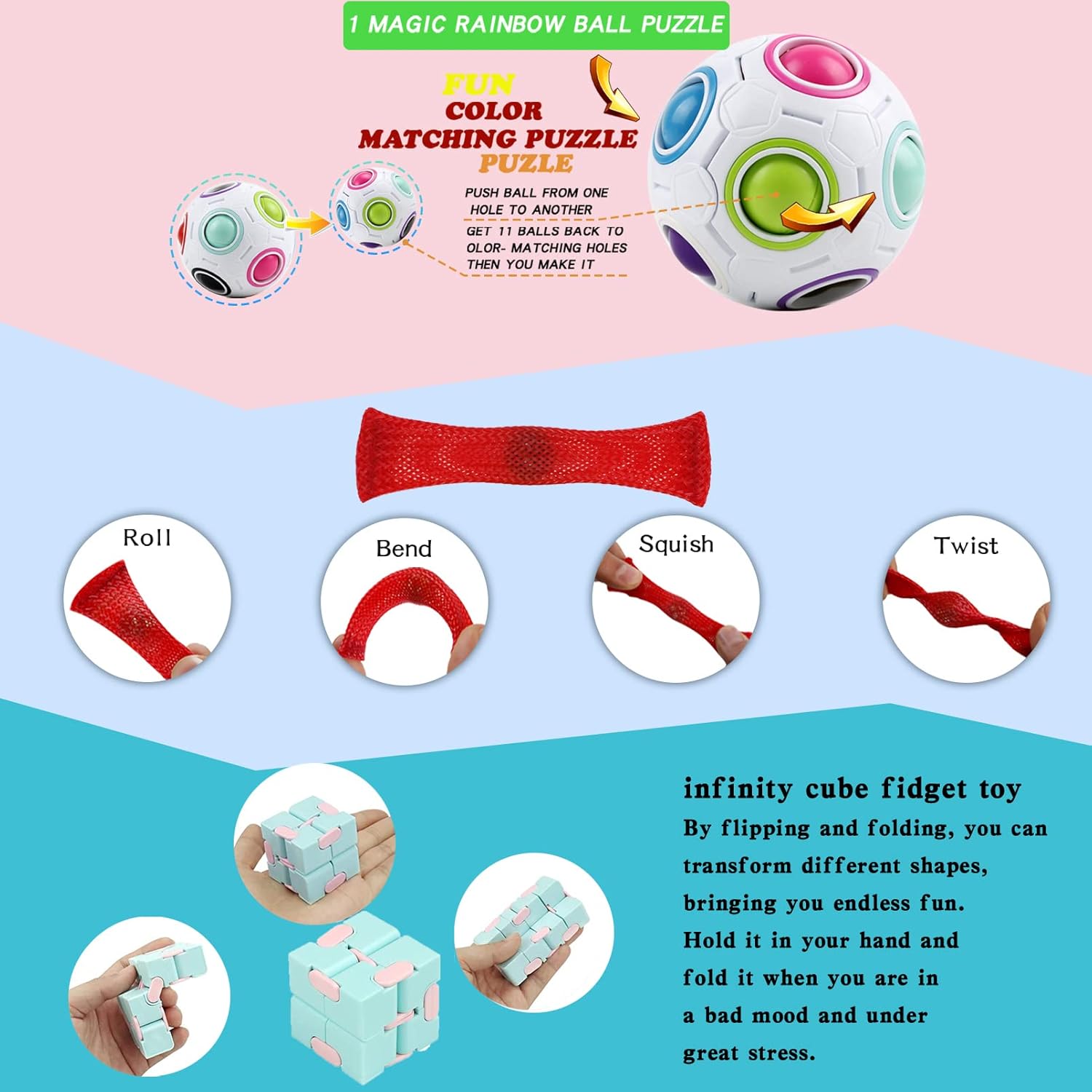 Paquete de 56 juguetes para la ansiedad, juego de recuerdos de fiesta, caja del tesoro para el aula, cofre premio, piñata, autismo, estrés,