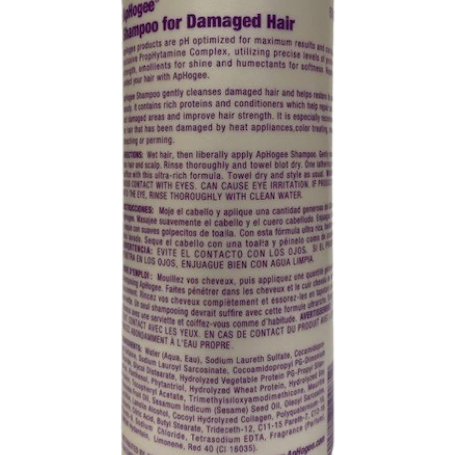 Aphogee Champú para cabello dañado, 16 oz (paquete de 6)