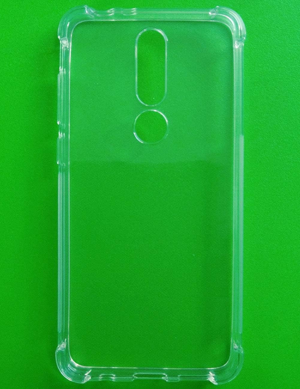 TIYA Funda transparente para Nokia 5.1 Plus X5 TPU Four Corners 5.1+ Cover Transparente Suave
