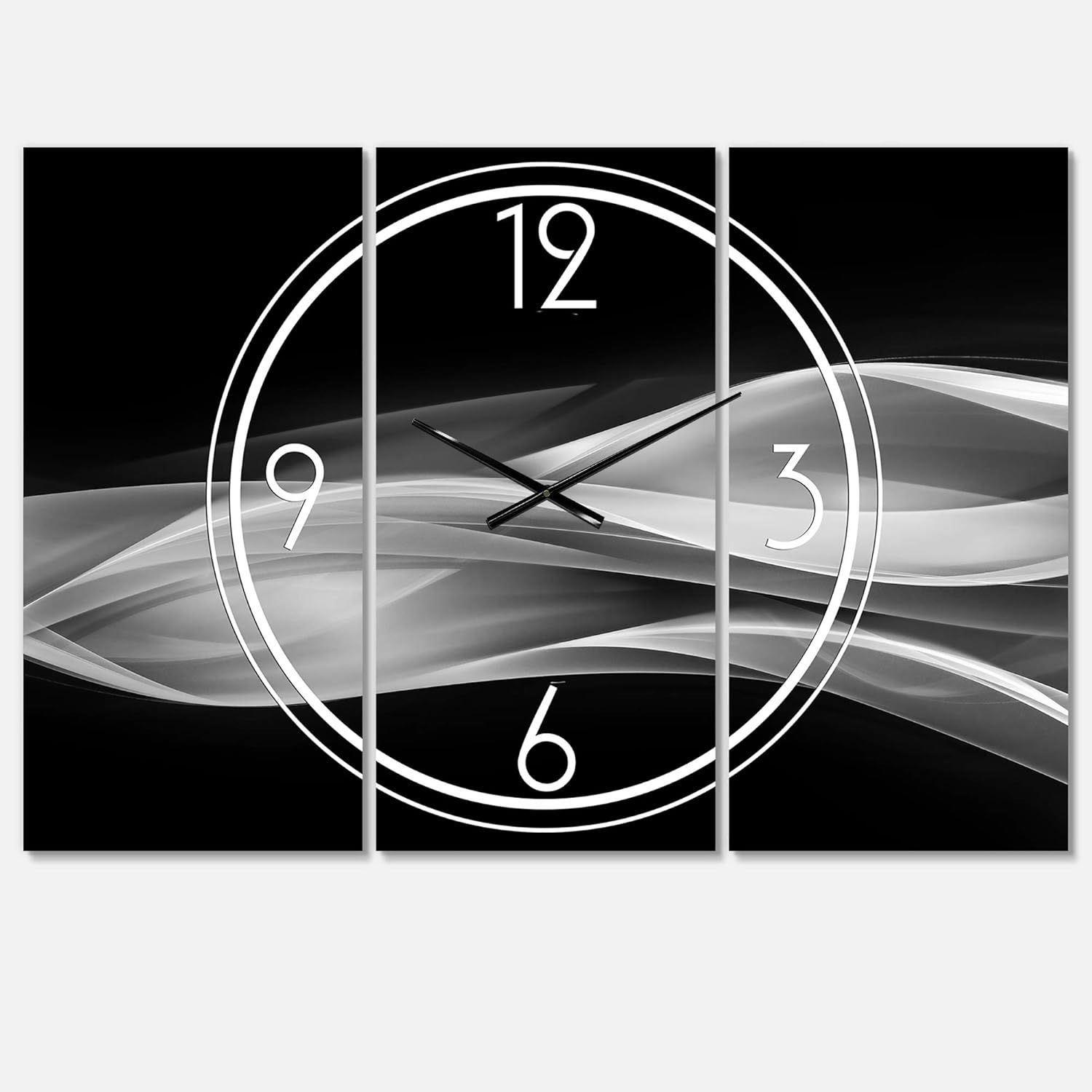 Reloj de pared moderno con patrón de plata para decoración de la sala de estar del dormitorio del hogar, baño, oficina, sala de estar
