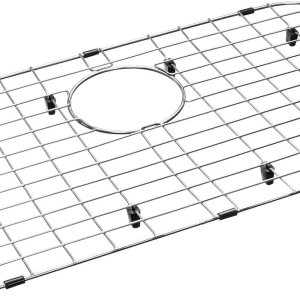 Serene Valley Rejilla protectora para fregadero 26-116″ x 14-116″, drenaje trasero con radio de esquina 3-12″, material de acero inoxidable 304 Serene Valley Rejilla protectora para fregadero 26-116″ x 14-116″, drenaje trasero con radio de esquina 3-12″, material de acero inoxidable 304