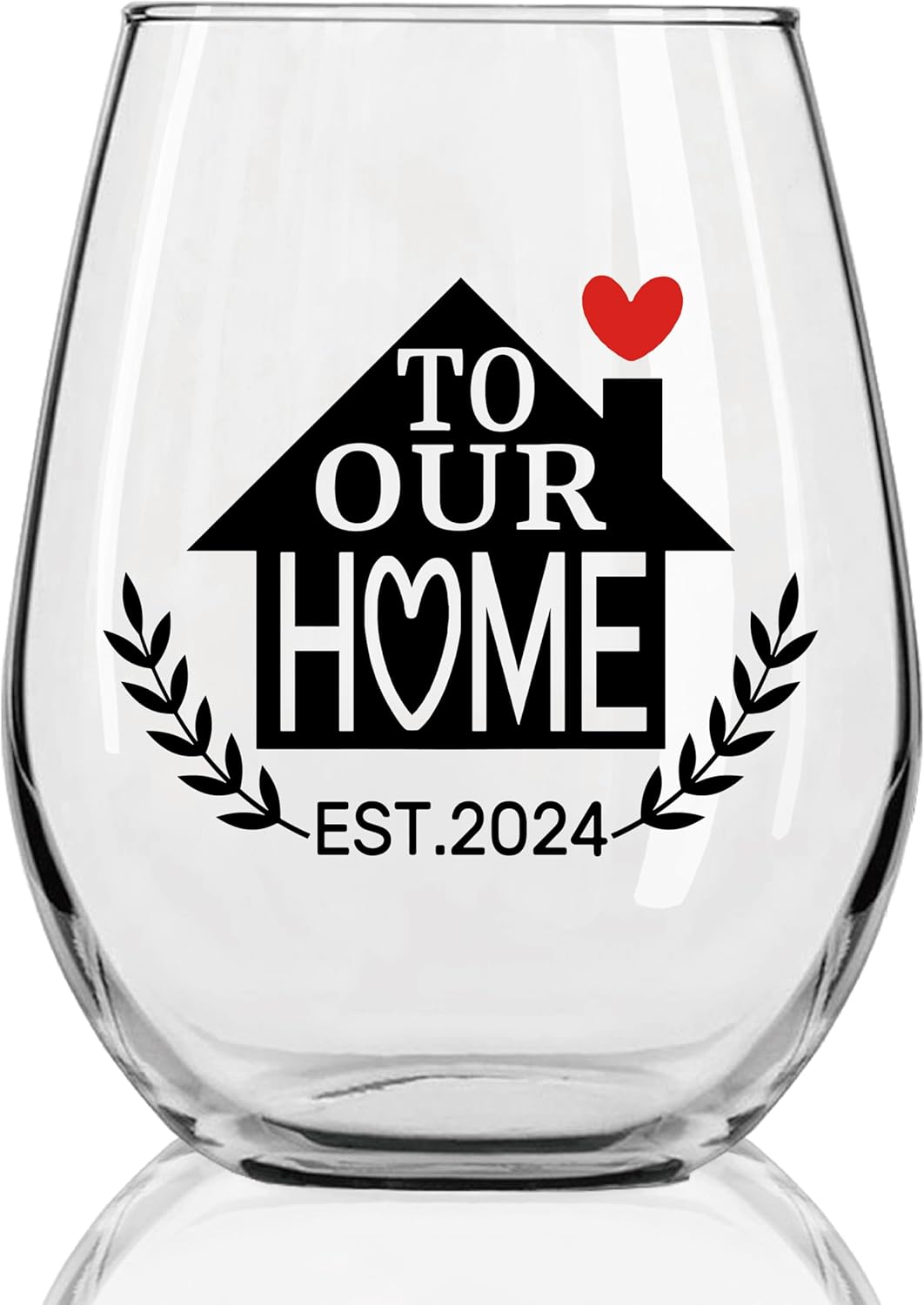 DYJYBMY Copa de vino a nuestra casa, divertidas ideas de regalo para propietarios de casa por primera vez, regalos de inauguración de la casa para
