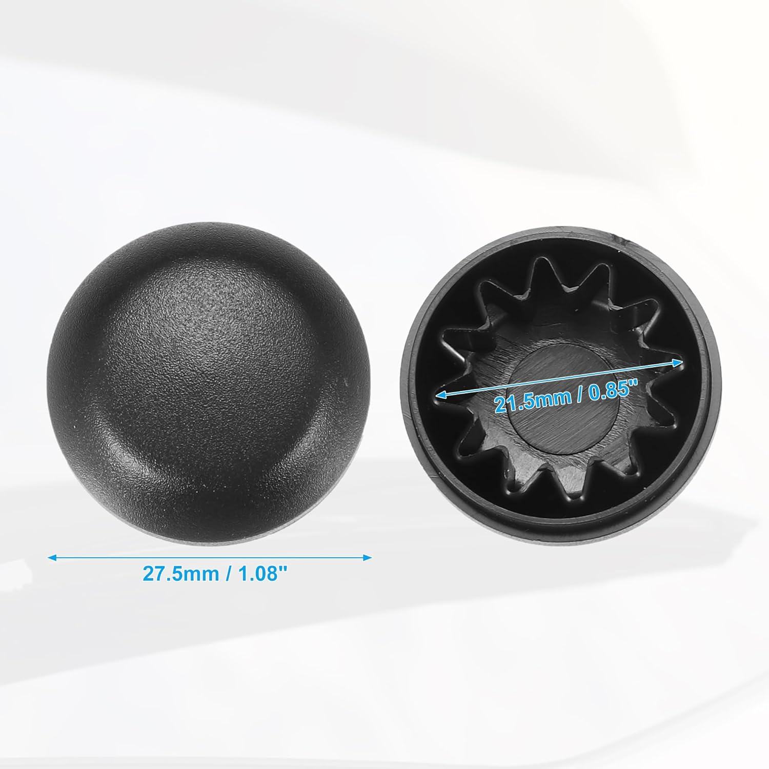 ACROPIX Tapa de tuerca de brazo de limpiaparabrisas delantero, color negro, para Jeep Compass 2017-2022, paquete de 1