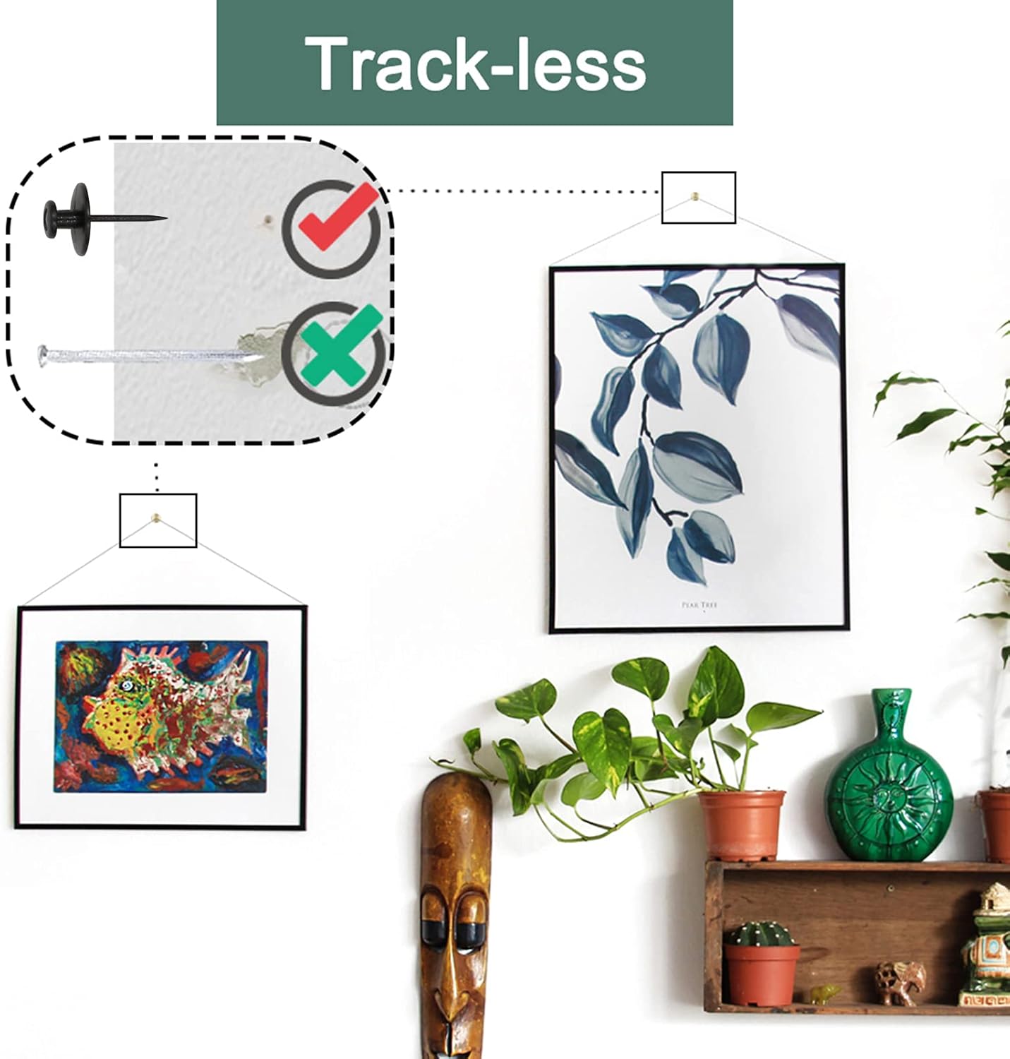 30 ganchos de pared, ganchos de pared de doble cabeza para colgar en la pared, decoración amigable para inquilinos, ganchos pequeños para marcos de