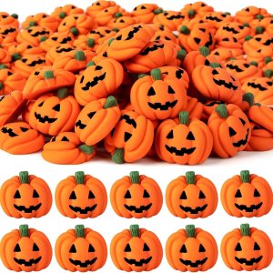 60 dijes de resina de Halloween con diseño de calabaza, mini dijes de espalda plana, calabaza, calabaza sonriente en miniatura para fiesta de 60 dijes de resina de Halloween con diseño de calabaza, mini dijes de espalda plana, calabaza, calabaza sonriente en miniatura para fiesta de
