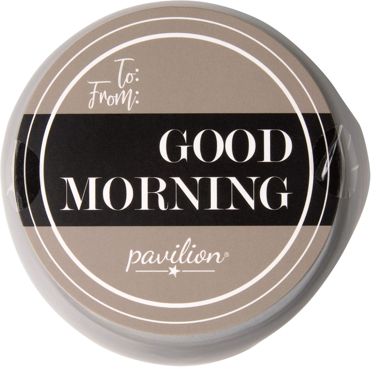 Pavilion Gift Company Taza de café gris abrazable que calienta la mano de 16 oz Good Morning Friend