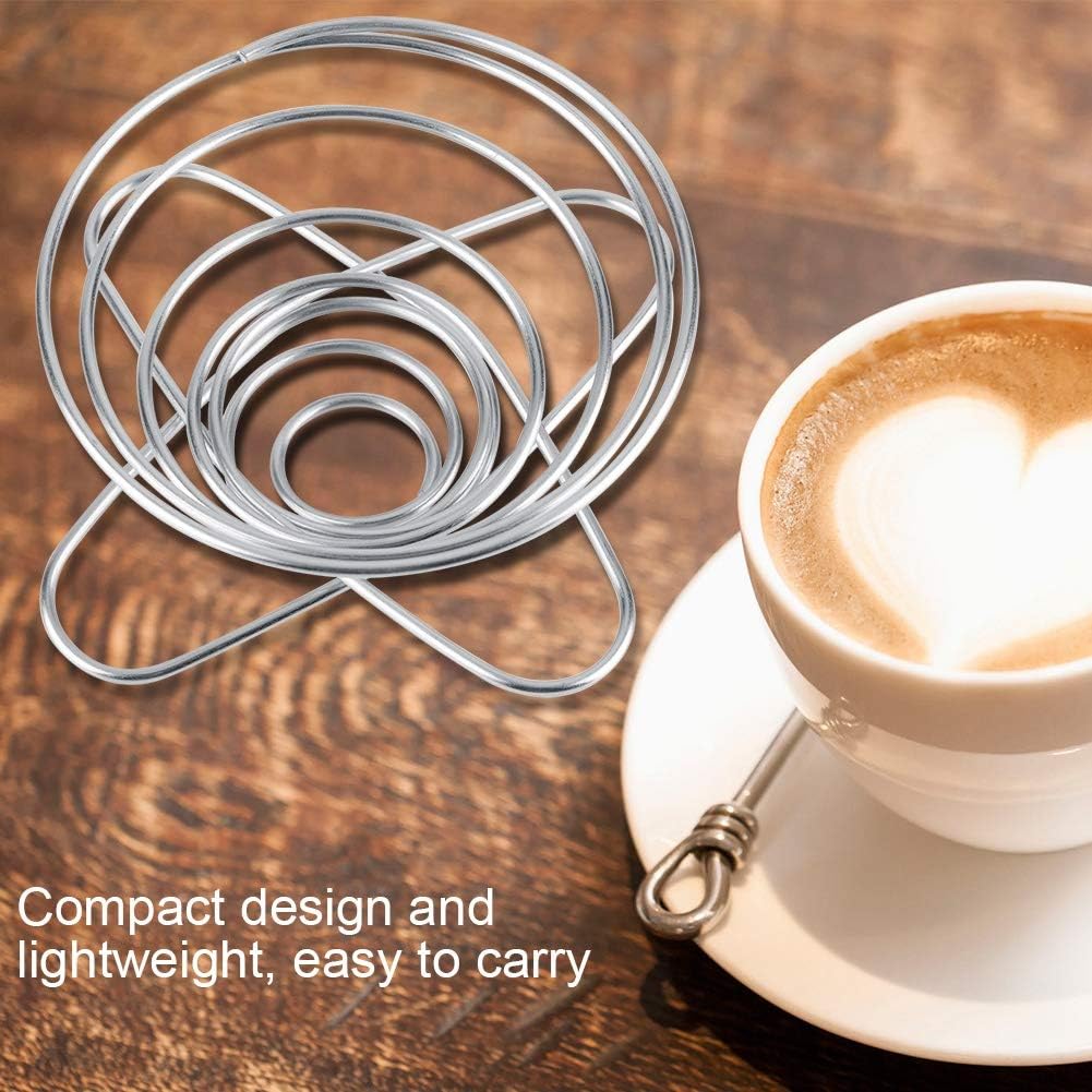 Filtro de café, filtro de café plegable de acero inoxidable, filtro de café reutilizable, colador de té, gotero para café, té, moka, expreso, leche