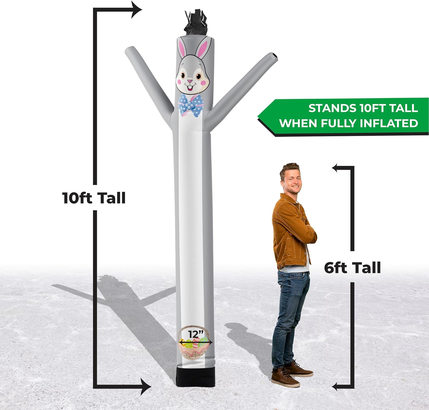 LookOurWay Air Dancers – Tubo inflable para hombre  10 pies de alto con forma de tubo inflable de baile para promoción de negocios  Soplador no