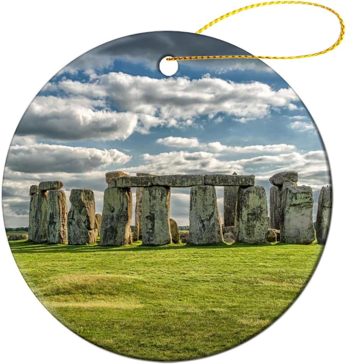 Stonehenge – Adornos de Navidad para colgar en el árbol de Navidad, adorno de porcelana de doble cara, regalo para amigostour pal