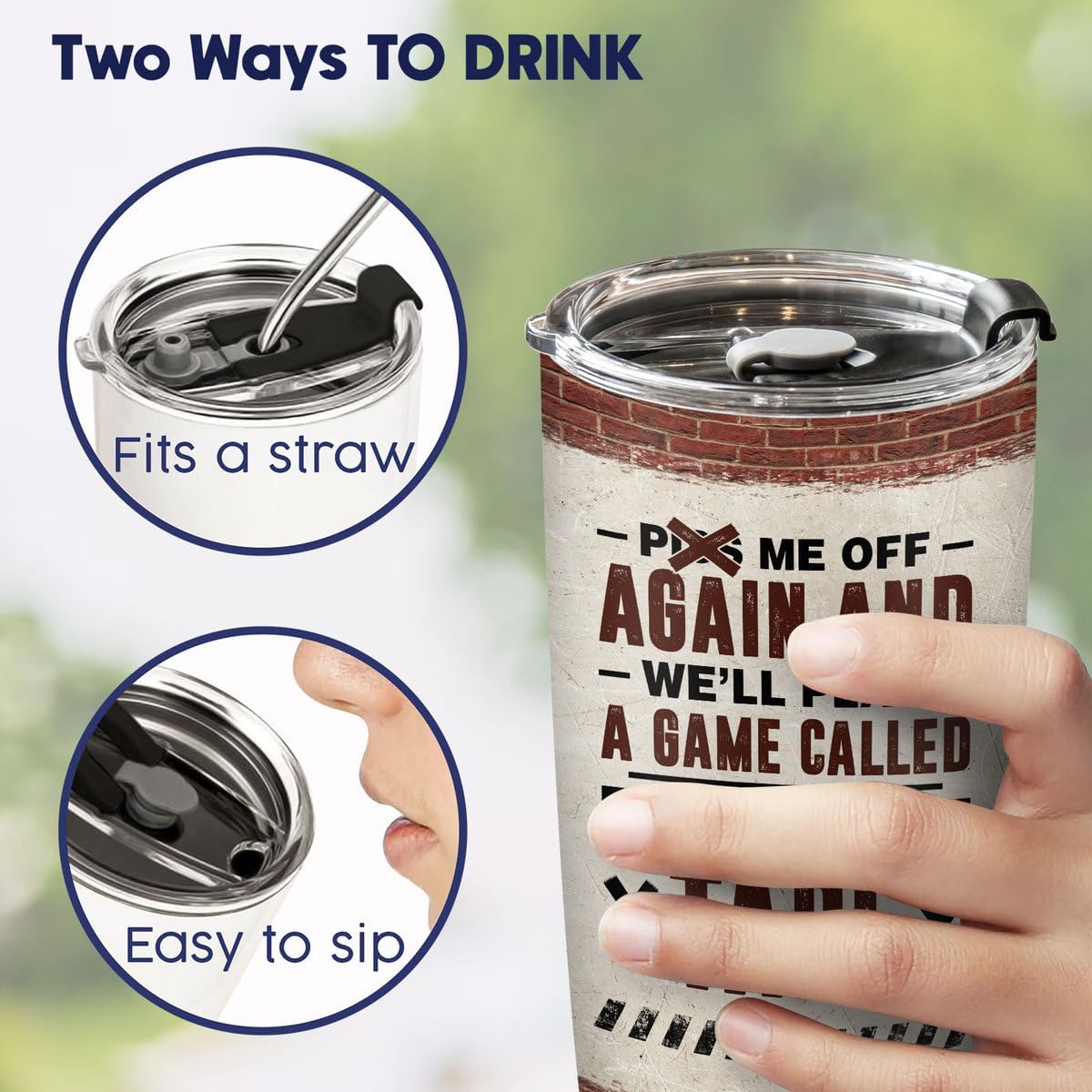 34HD Regalos de Navidad para los amantes de los gatos, vaso de gato de terror de acero inoxidable con tapa, de 20 onzas, divertida taza de café con