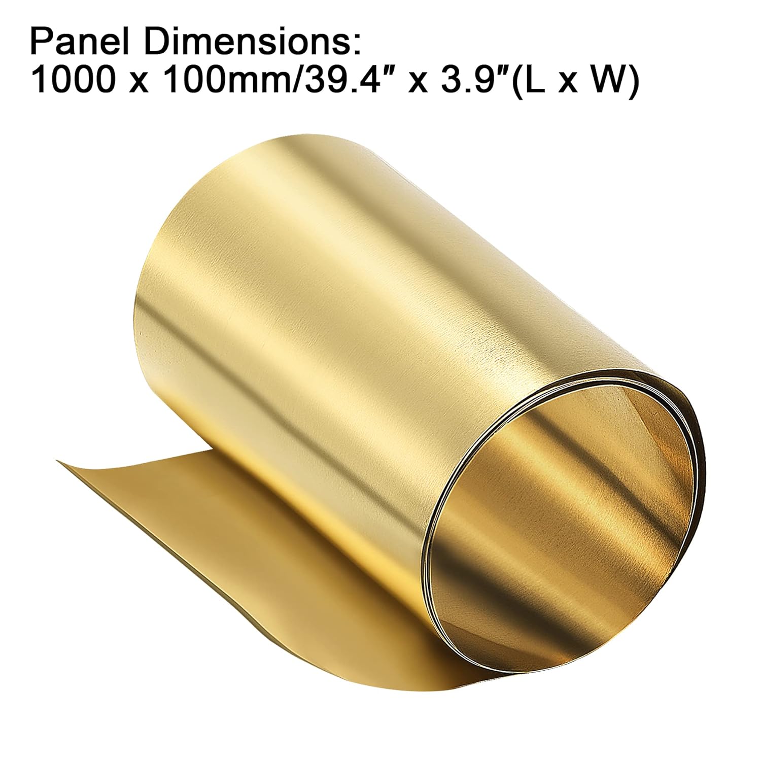 uxcell Rollo de hoja de latón, placa de lámina de metal 39.370 in x 3.937 in x 0.004 in, 2 piezas