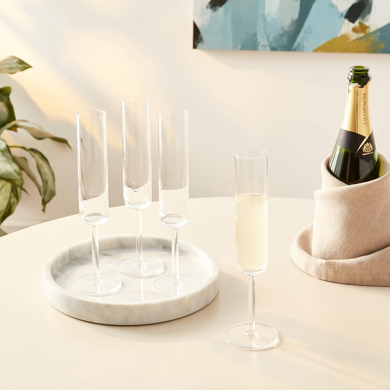 Zwiesel Glas Tritan Modo Collection – Copa de champán para flauta de 5.5 onzas, juego de 4