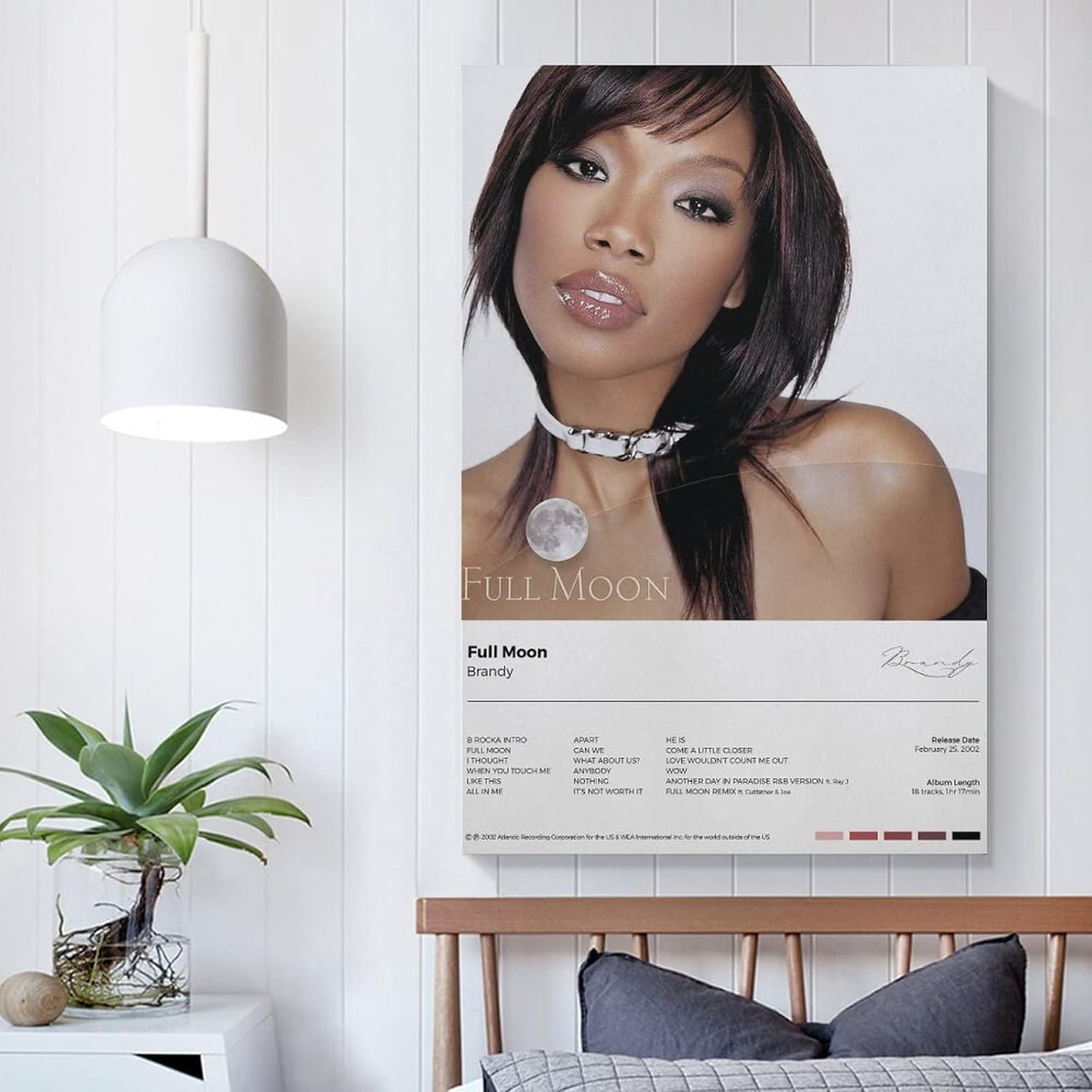 DAXXIN Brandy – Póster de lienzo de luna llena para pared, pintura artística decorativa, sala de estar, dormitorio, regalo, sin marco, estilo sin