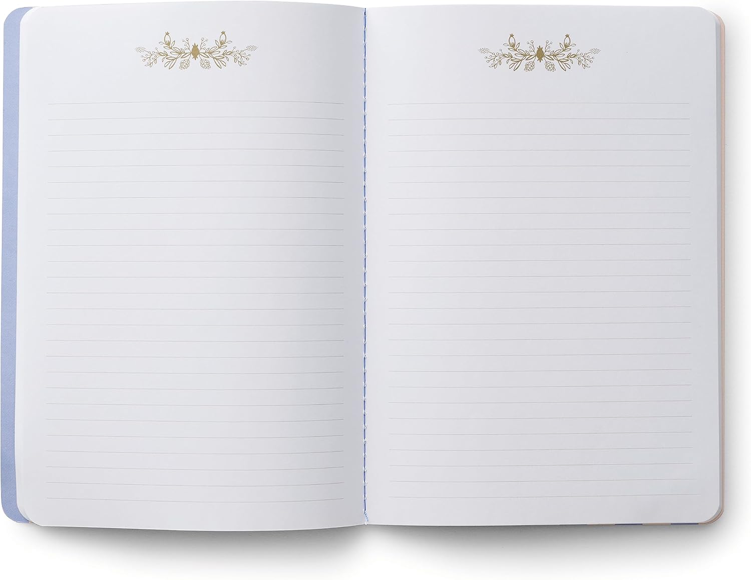RIFLE PAPER CO. Juego de cuadernos cosidos de hortensias, juego surtido de 3 cuadernos, 64 páginas rayadas con tinta dorada, cubierta de papel de