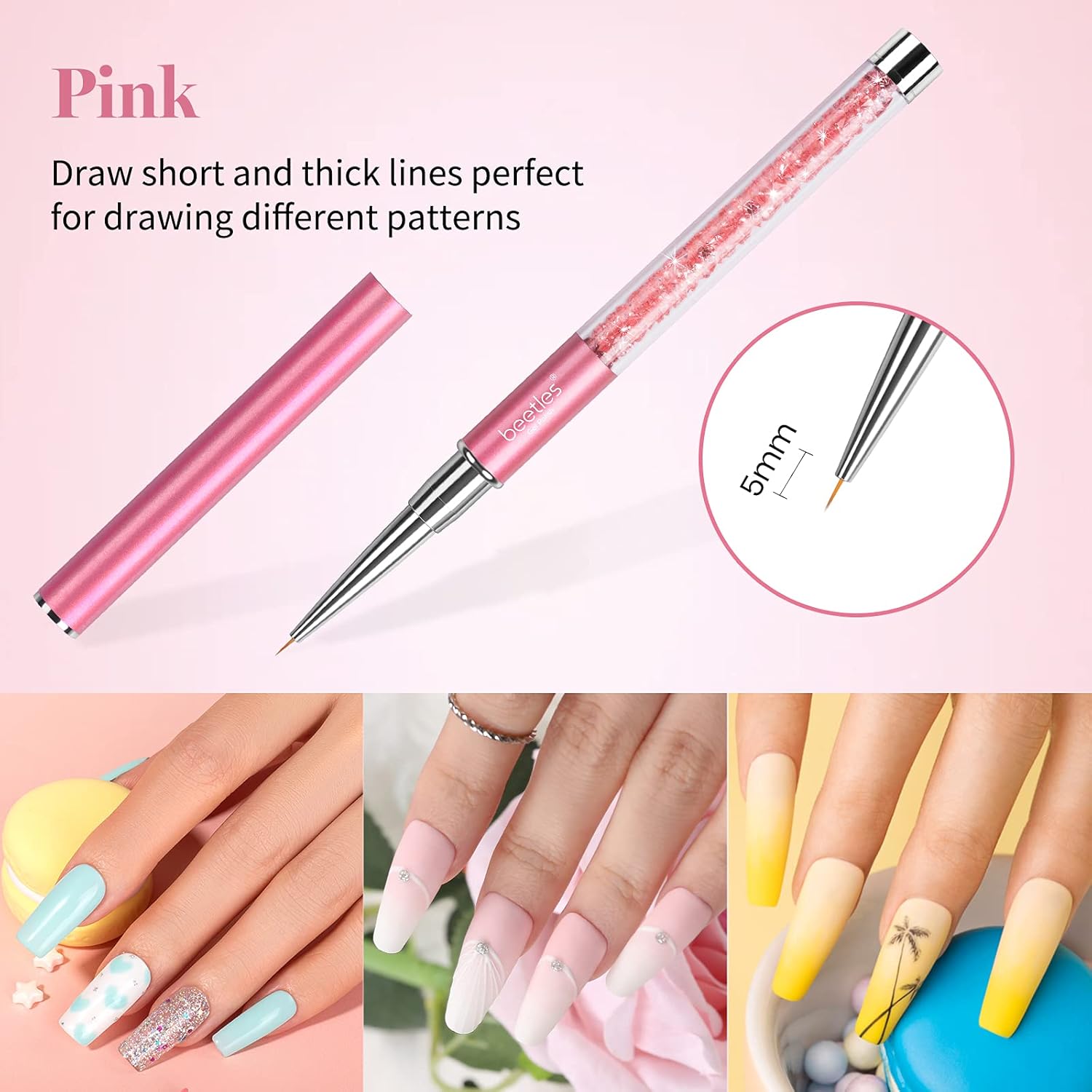 beetles Gel Polish Beetles – Esmalte de uñas en gel, 1 unidad de 0.5 onzas líquidas, esmalte de gel de remojo para arte de uñas, 5 piezas, pintura