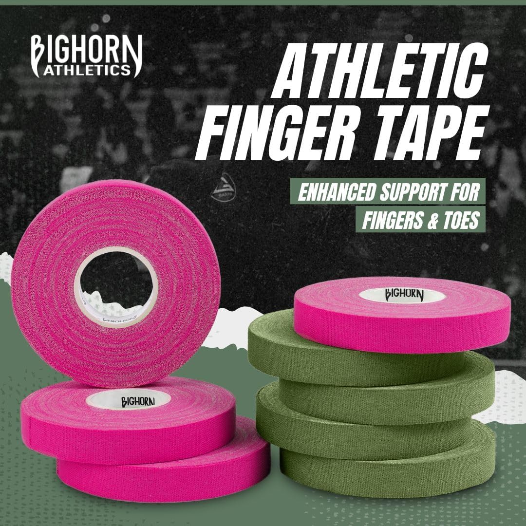 Bighorn Athletics Cinta para dedos de Jiu Jitsu, cinta deportiva deportiva para lesiones y apoyo BJJ, Judo, lucha, escalada en roca, voleibol, manos