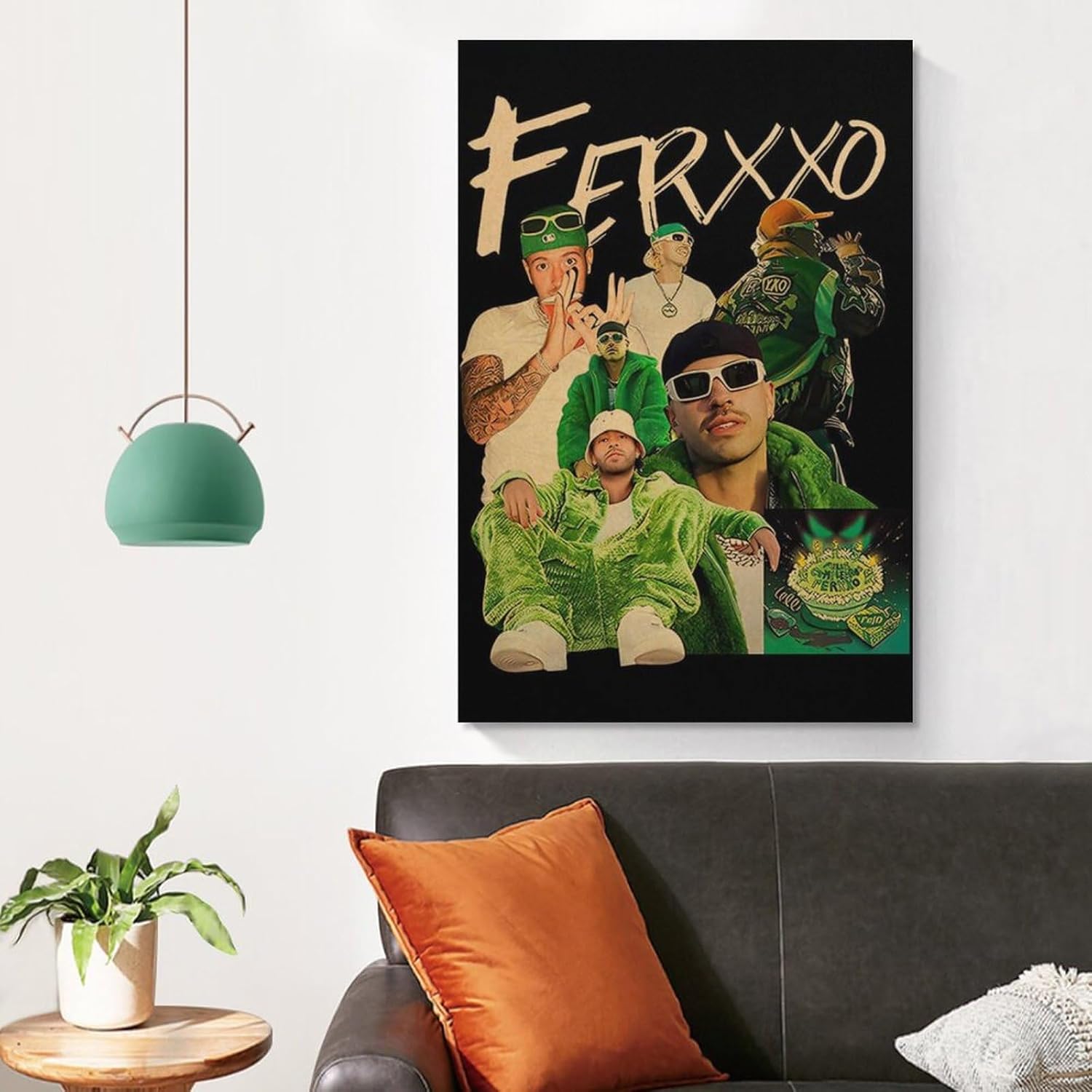 Feid Ferxxo – Póster de lienzo para decoración de dormitorio, paisaje, oficina, San Valentín, cumpleaños, sin marco, 16 x 24 pulgadas (15.7 x 23.6
