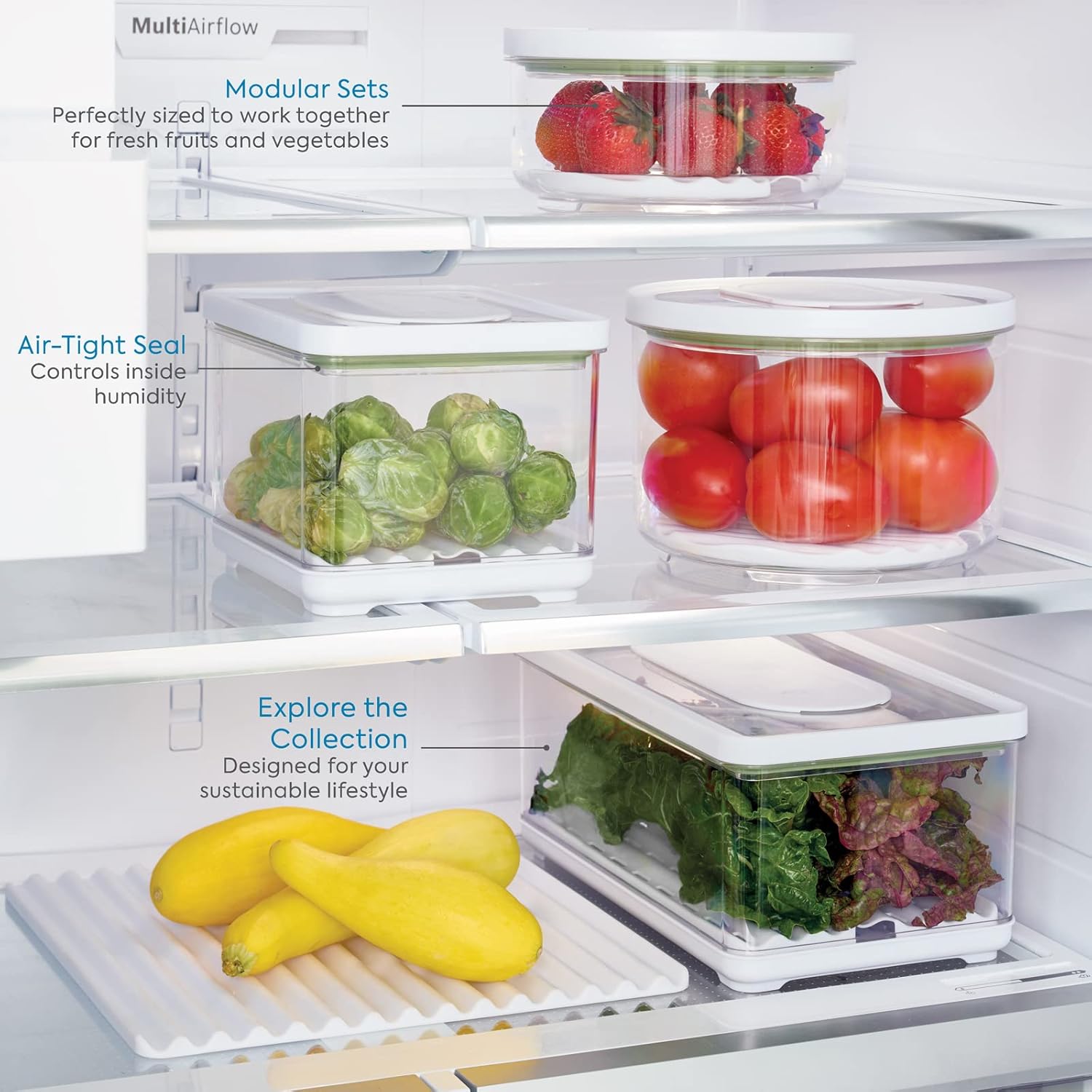 iDesign iD – Almacenamiento de alimentos frescos, 1 unidad (paquete de 2), cuenco grande