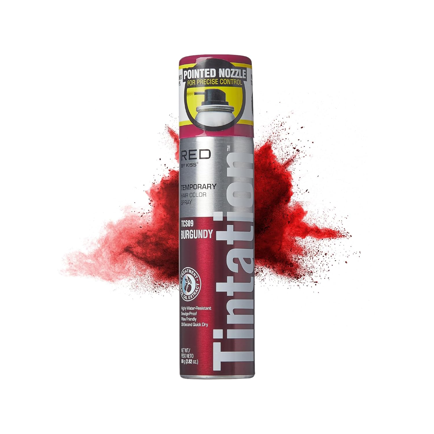 KISS TCS09 – Tinte en aerosol para cubrir la raíz de color burdeos, color gris, 2.82 onzas