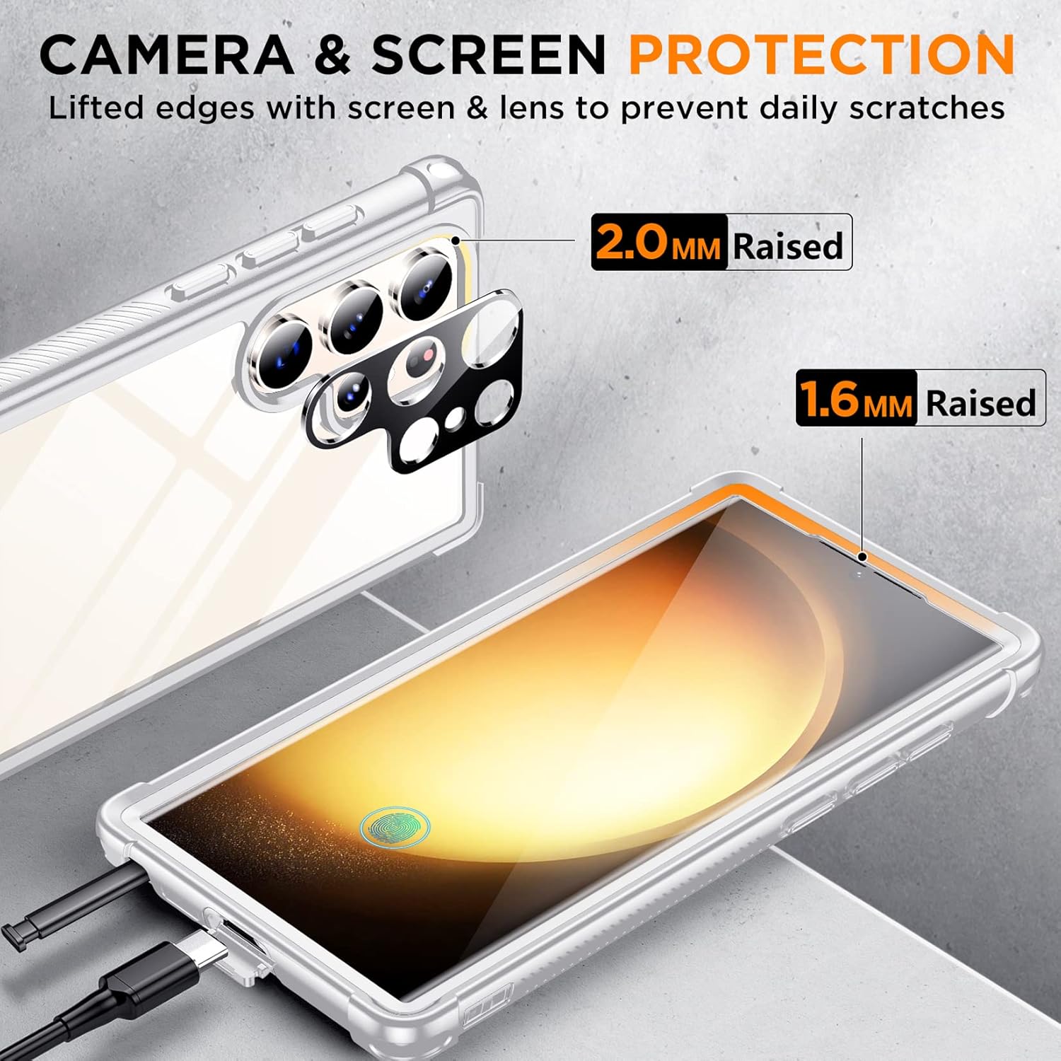 Temdan – Funda diseñada para Samsung Galaxy S22 5G de 6.1 pulgadas, impermeable, con protector de pantalla integrado, a prueba de golpes, resistente