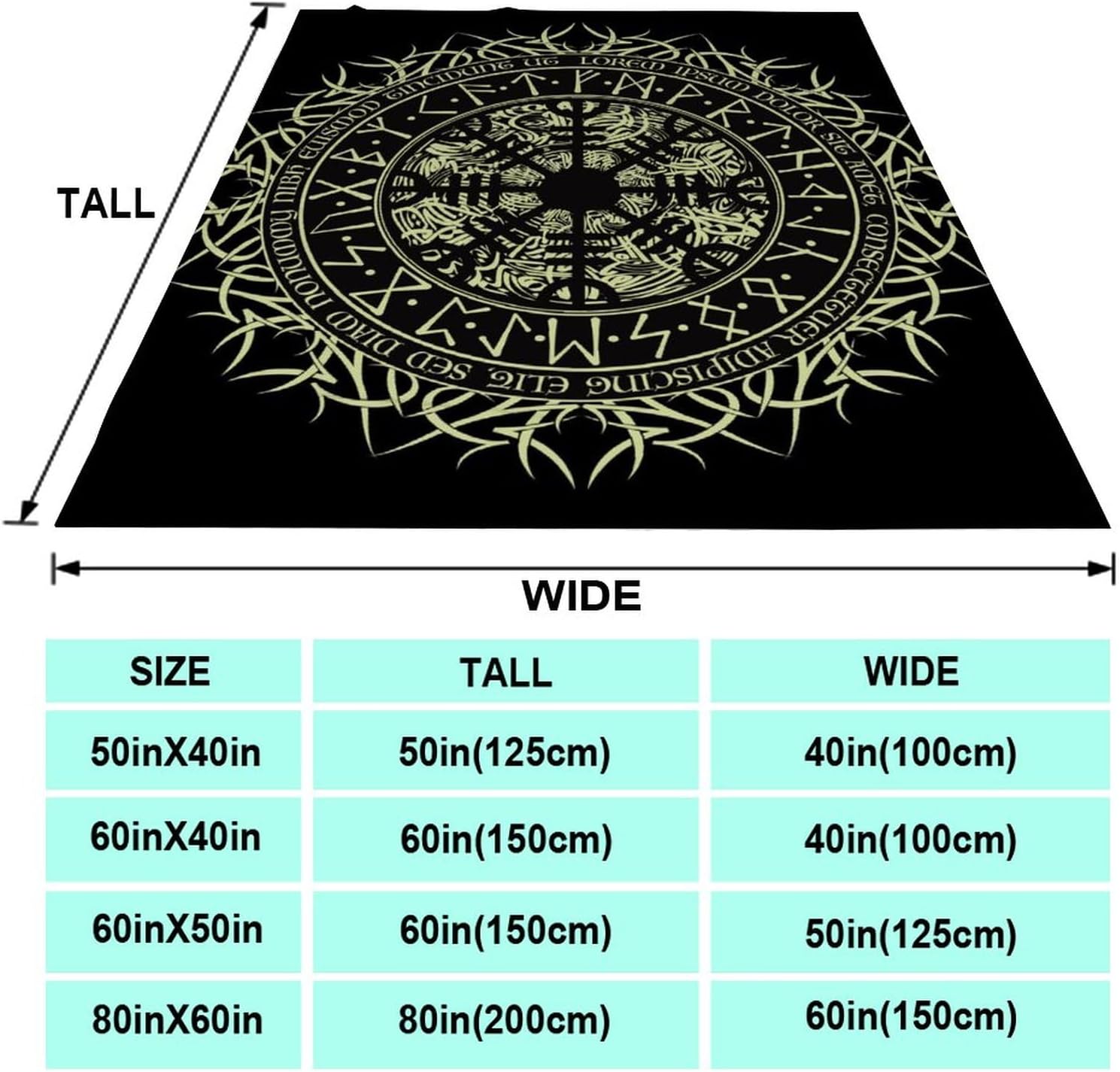 Acogedora manta de forro polar de franela para sofá cama, compatible con brújula rúnica de vegvisir nórdico, manta ligera y mullida, manta