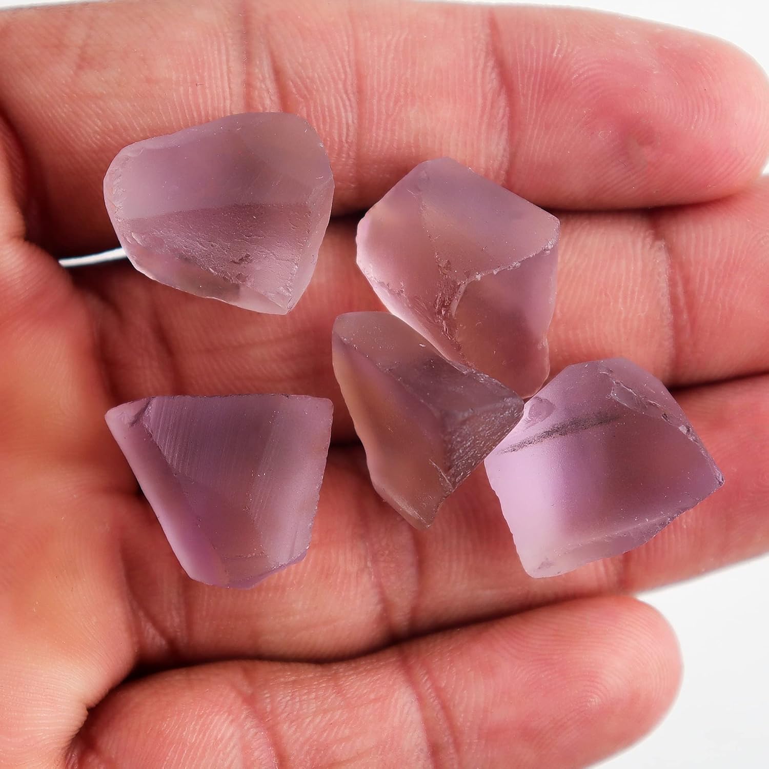 InfinityGemsArt Pack of 5, Raw Ametrine Quartz Rough Stone, Wholesale Pack, Raw Crystals for Jewelry Making Supply, Rock Gemstones, Healing