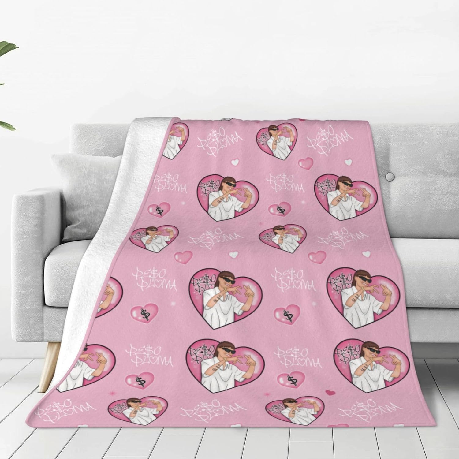 Pesos – Manta musical de collage de plumas, manta de franela de forro polar, bonita manta mullida para sofá, cama, sala de estar, hogar, viajes,
