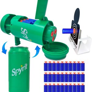 AGM MASTECH Pistola de juguete transformadora de latas de soda, dispara dardos de espuma suave, incluye objetivo de disparo, regalo ideal para niños AGM MASTECH Pistola de juguete transformadora de latas de soda, dispara dardos de espuma suave, incluye objetivo de disparo, regalo ideal para niños