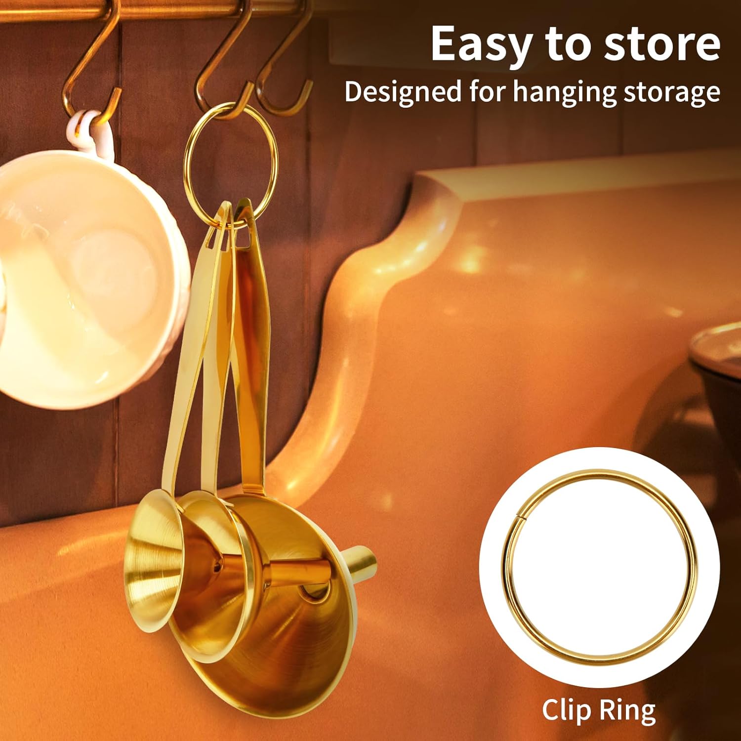 Raings Embudos pequeños para llenar botellas, juego de 3 embudos de cocina de metal de acero inoxidable con diseño de mango largo, mini embudo de