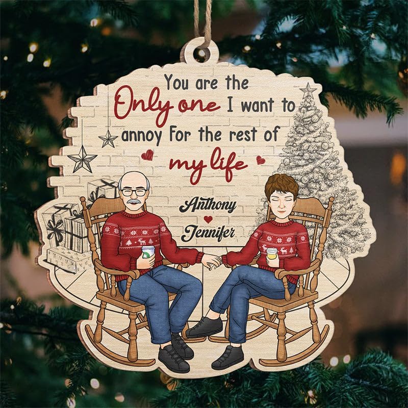Pawfect House Congrats You Lucky Bastard – Adornos de Navidad de madera personalizados, regalos de aniversario de Navidad, boda, para la pareja,
