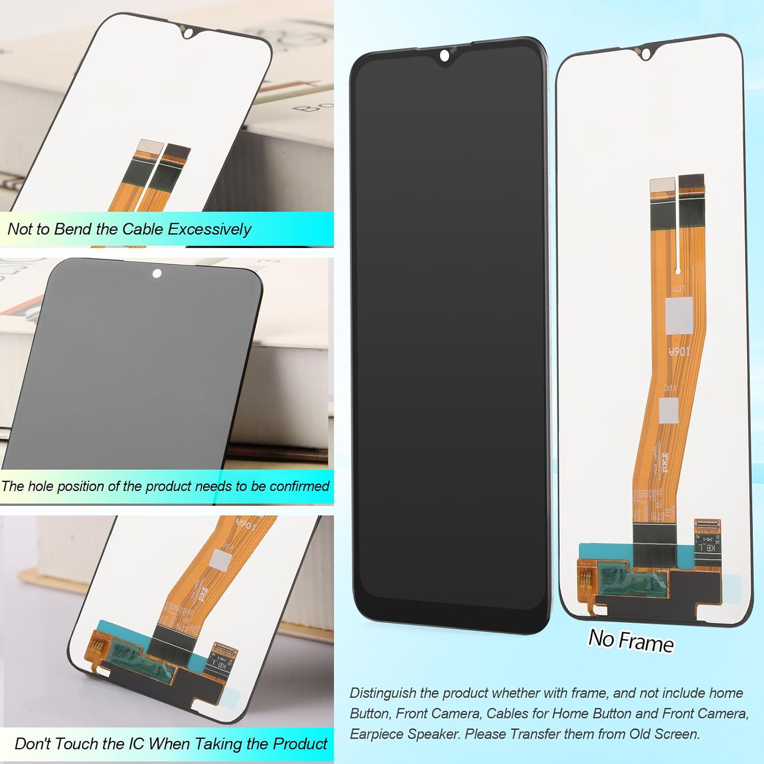 Pantalla para Samsung Galaxy A04E Pantalla LCD Reemplazo para A04E A042F A042M A042FDS Pantalla Táctil Digitalizador Asamblea