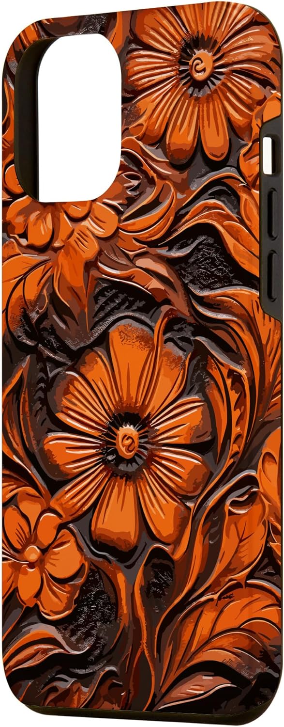 Funda floral con herramientas para iPhone 13 Pro Max Western & Cowgirl