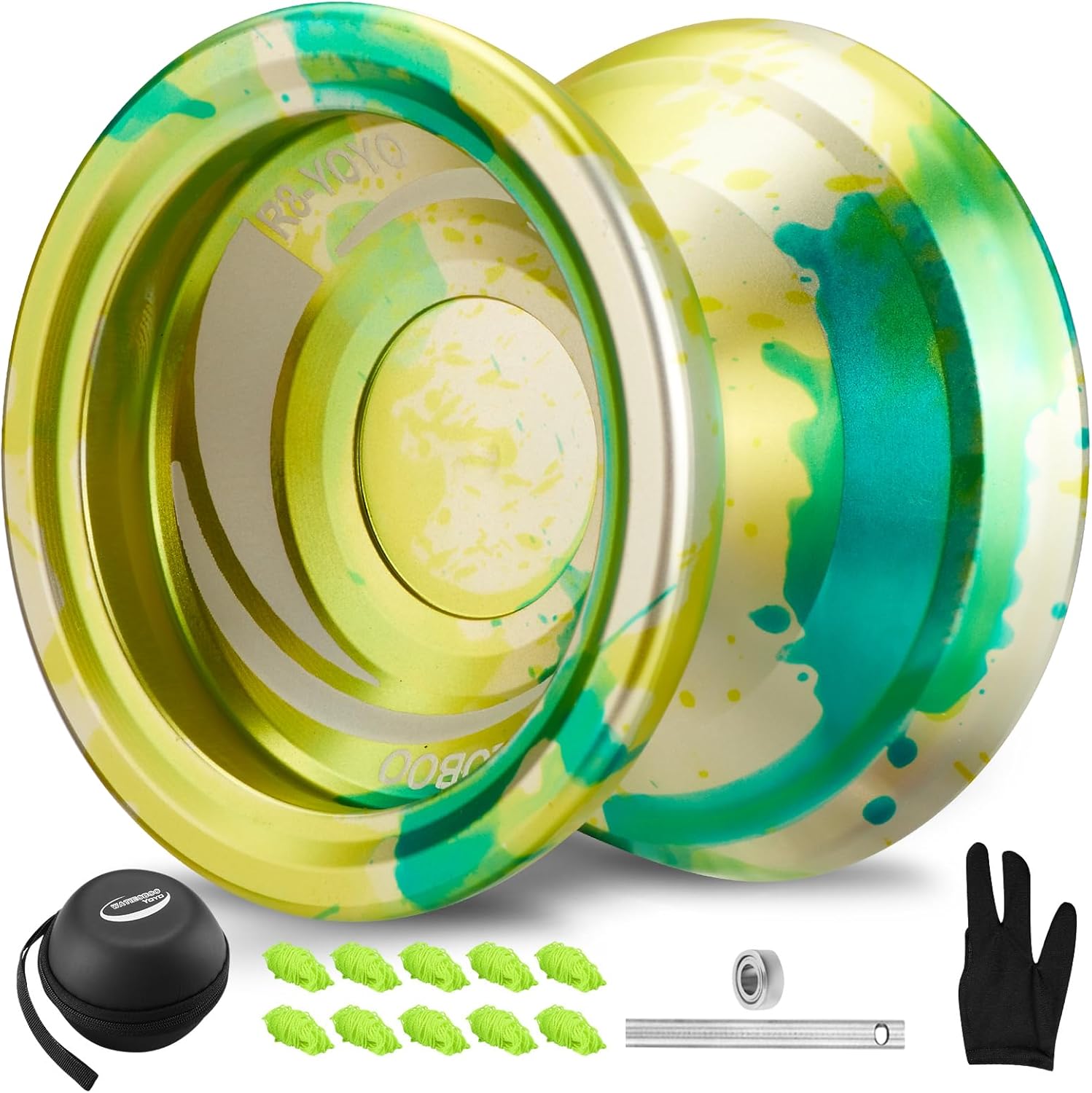 WATIEOBOO R8 Responsive Yoyo Professional, Yoyo de metal para niños y adultos principiantes, rodamiento Yoyo de repuesto que no responde para