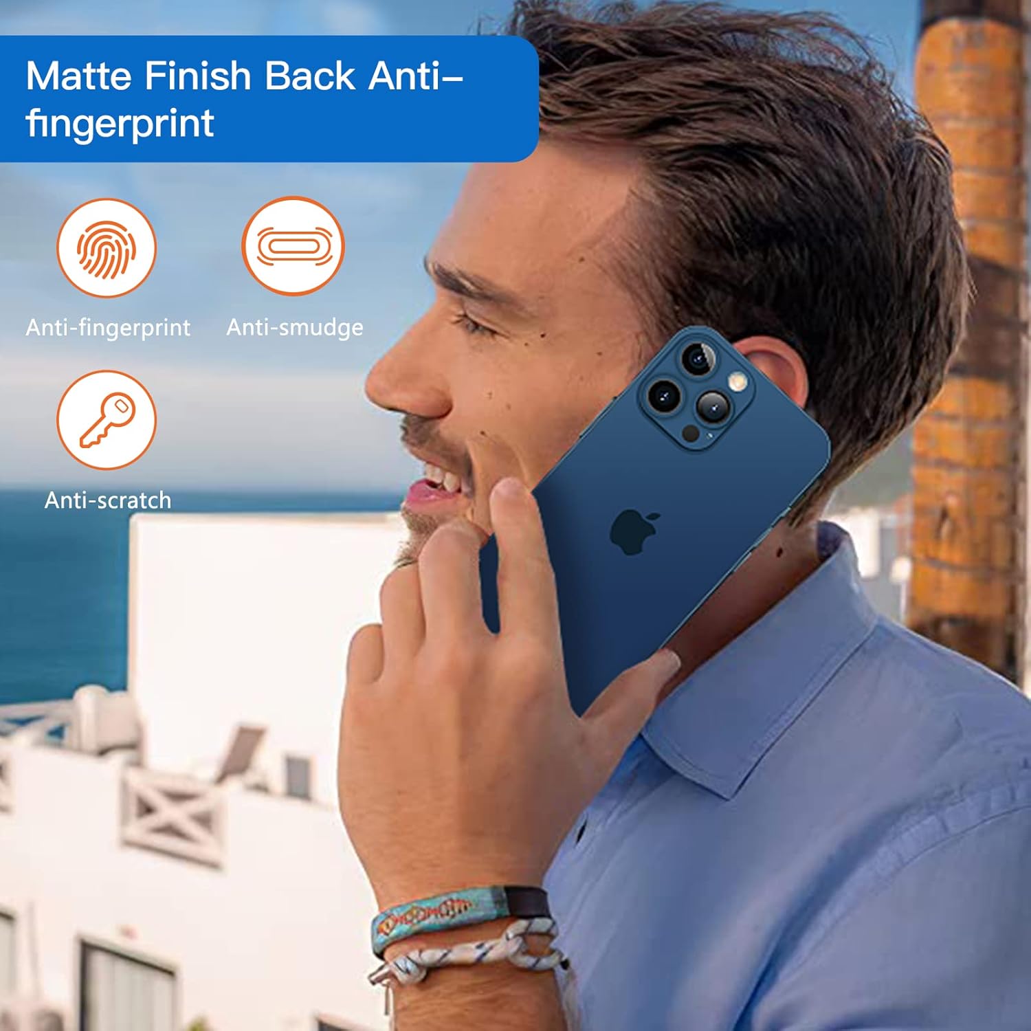 Purluct Funda delgada para iPhone 15 Pro Max, con acabado transparente (no amarillea), funda ultra protectora con protección de cámara de 6.7