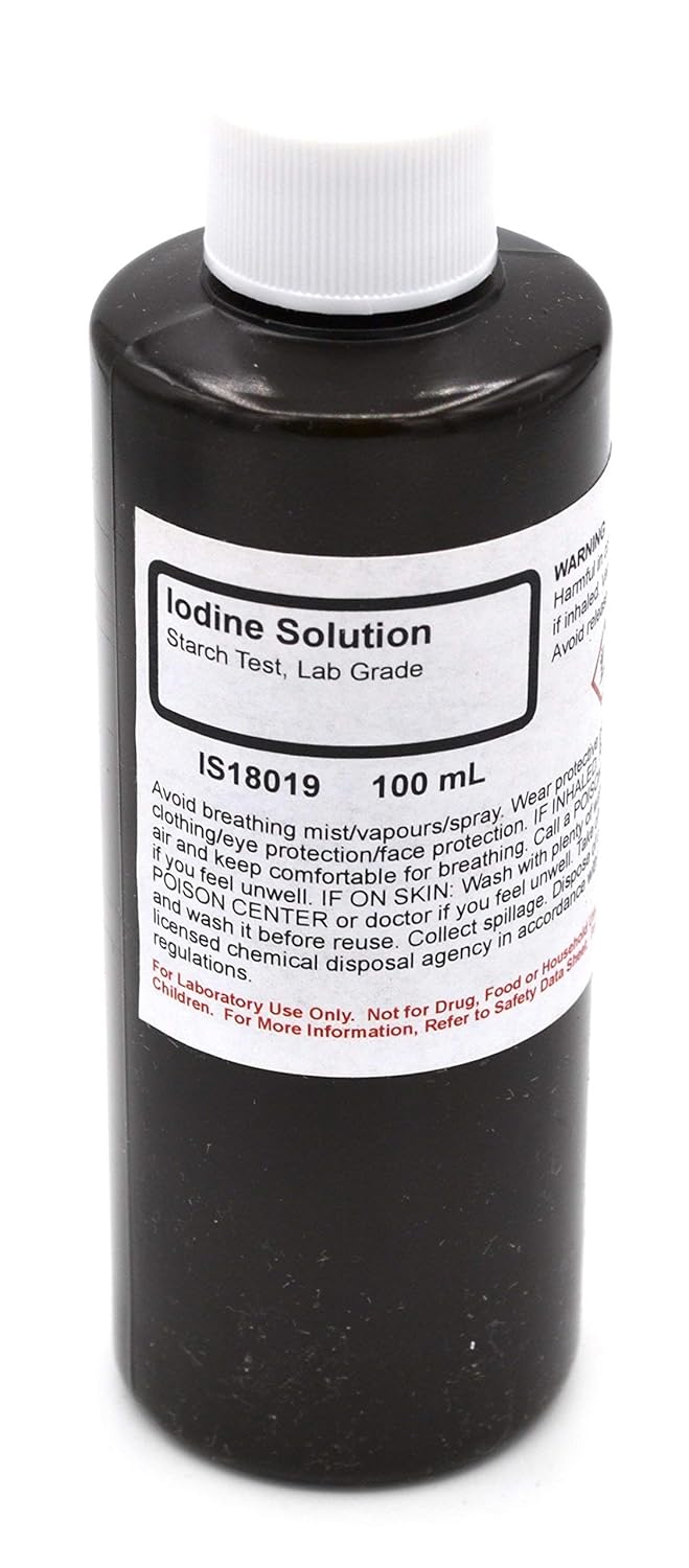 Solución de yodo de grado de laboratorio, 3.4 fl oz – The Curated Chemical Collection