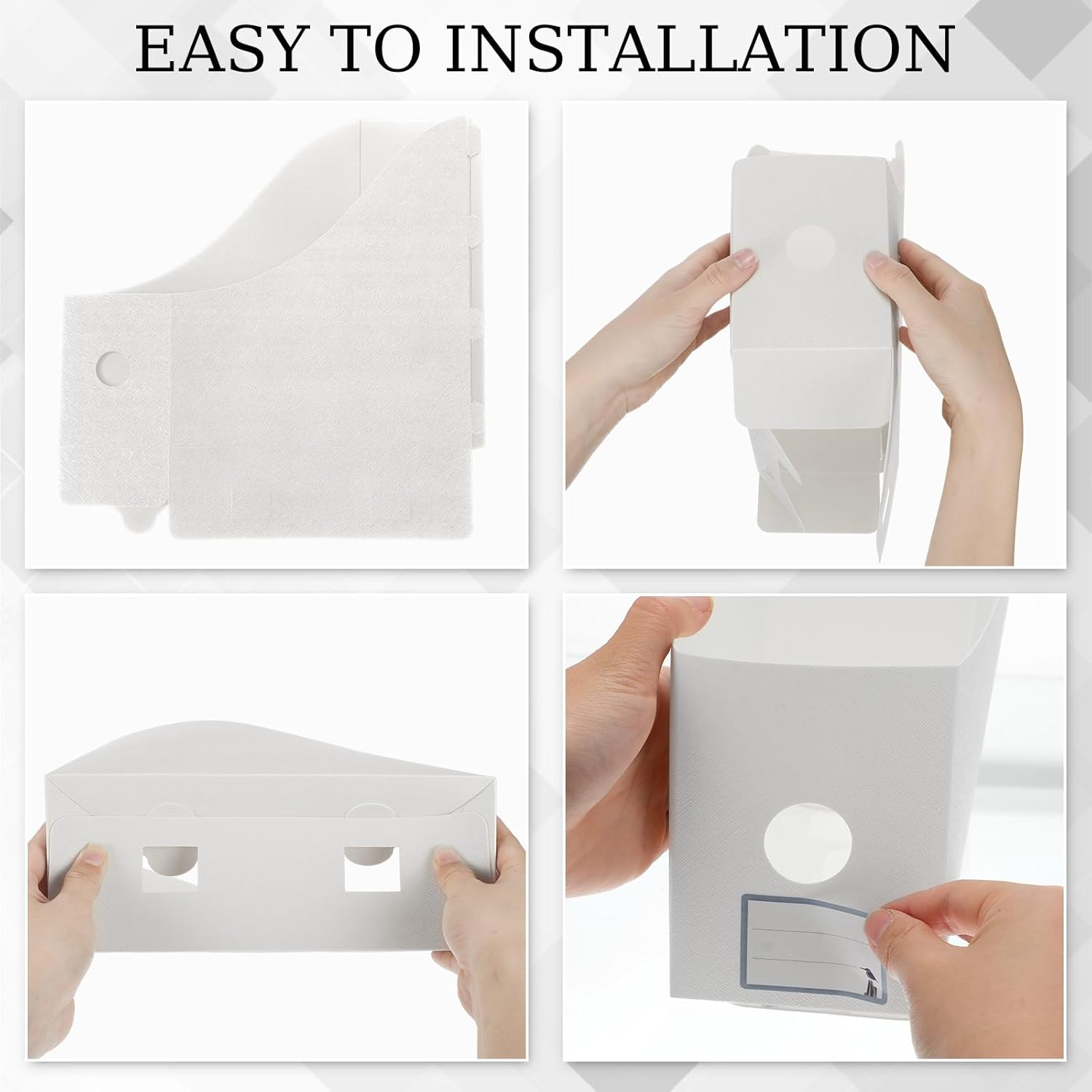 24 piezas de plástico para archivadores de revistas, organizador de carpetas de almacenamiento de escritorio, estantes de cartón, caja de documentos