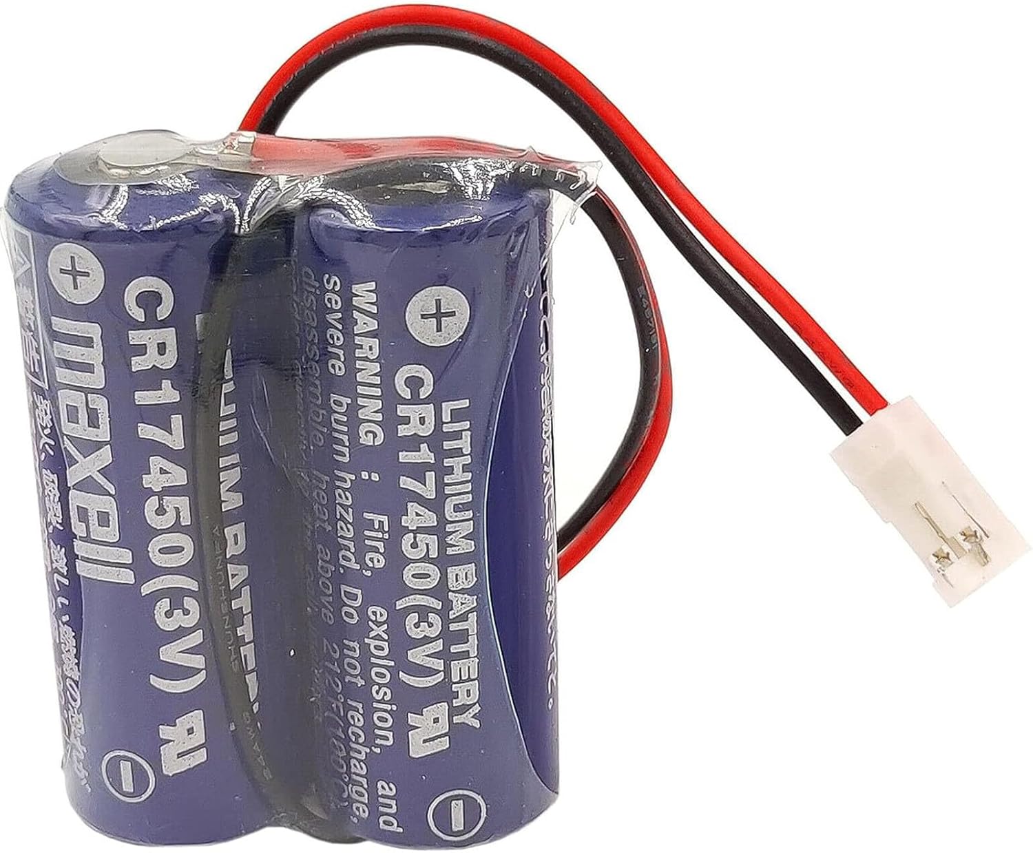 WELLVEUS10 PackCR17450-2WK27  D80UB016170 3V Battery, 2*CR17450 Battery Pack for Mazak 2CR17450 3V Battery