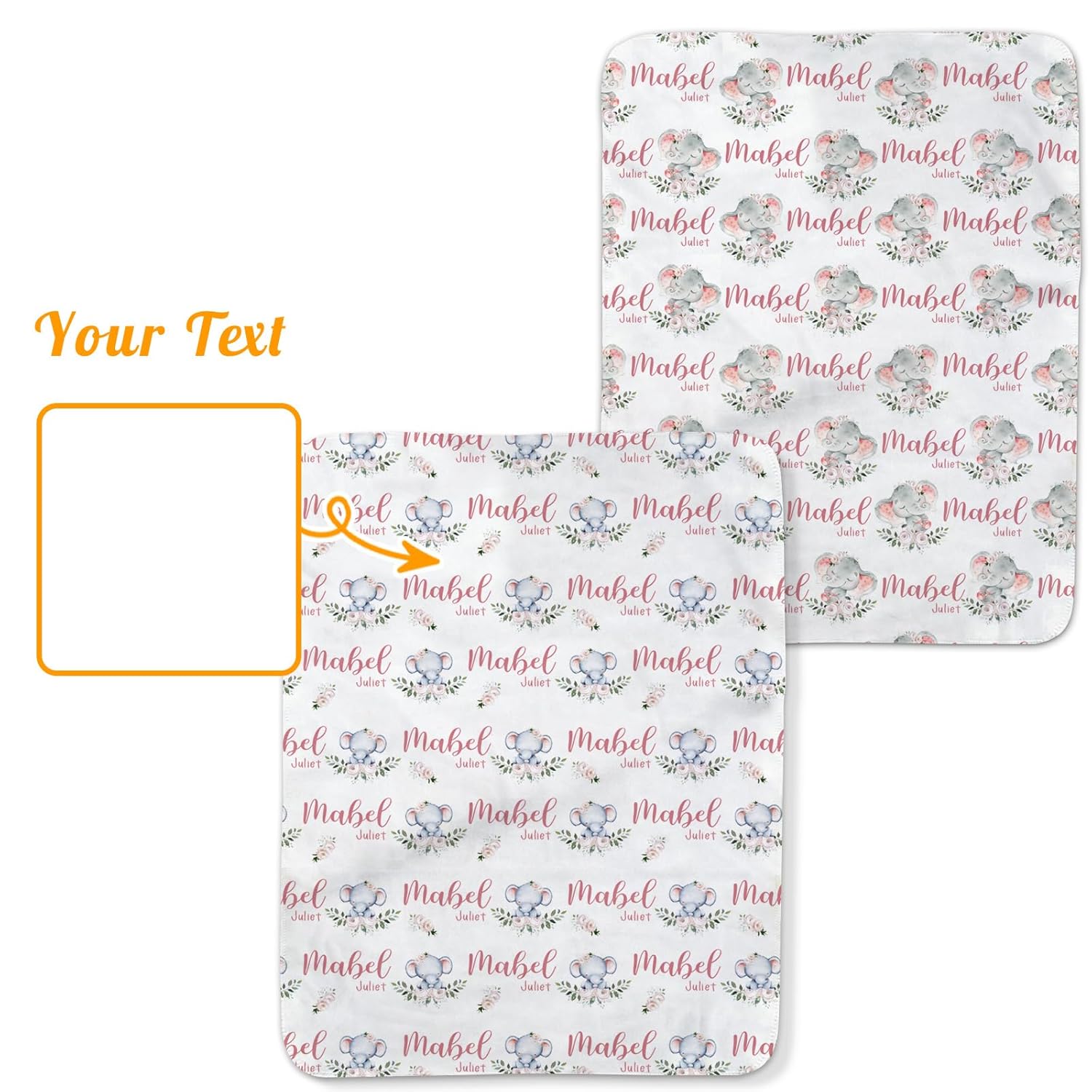Funda impermeable personalizada para cambiador, tapete portátil para cambiador de pañales para padres de bebé, regalo personalizado, nombre rosa,