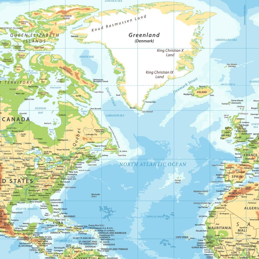 Tapiz del mundo del mapa, tapiz educativo para colgar en la pared para sala de estar, dormitorio, oficina y aula, póster decorativo de pared, 60 x