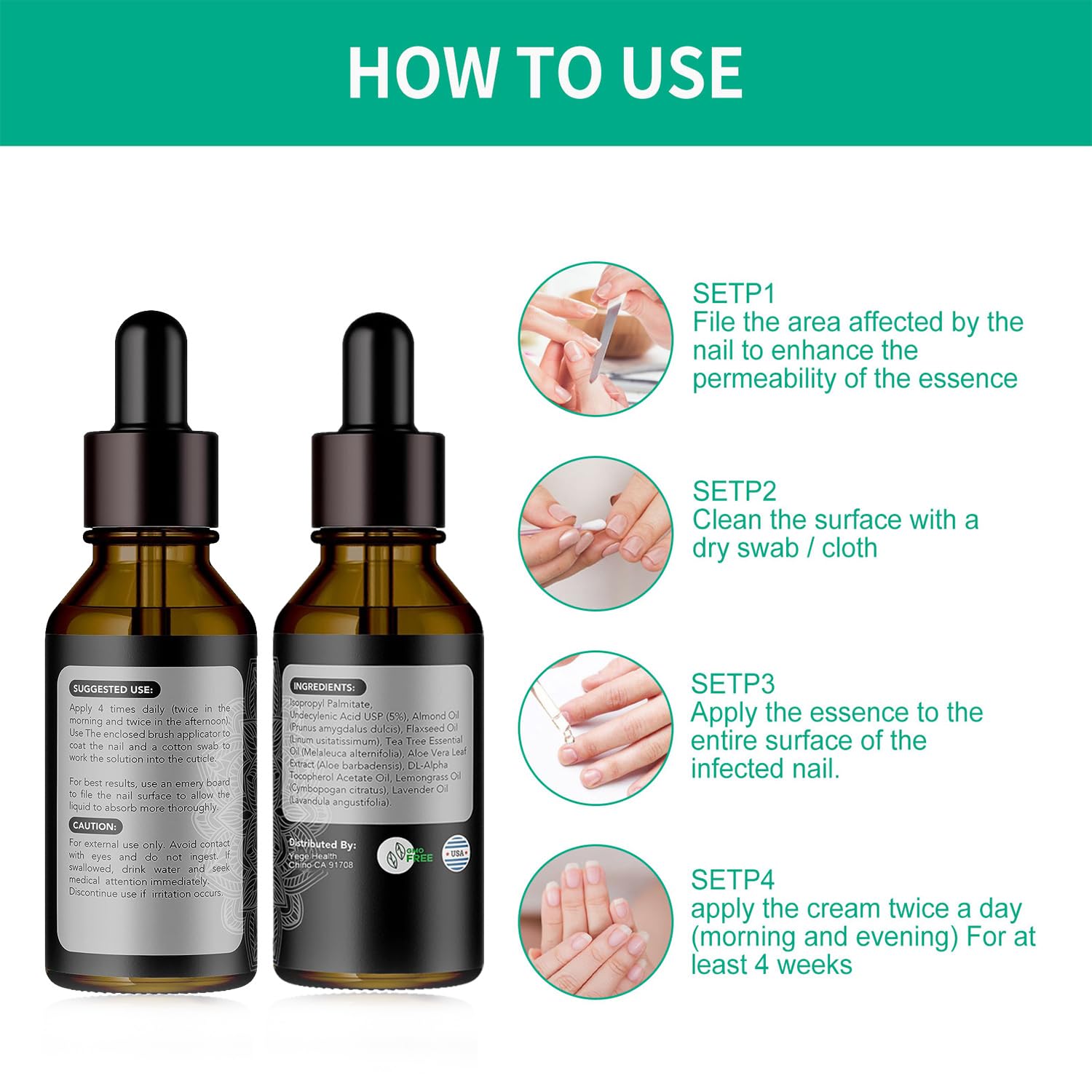 Tratamiento de uñas de metanail, tratamiento de crecimiento de uñas para tratamiento de uñas de los pies, extra fuerte para reparar uñas dañadas y
