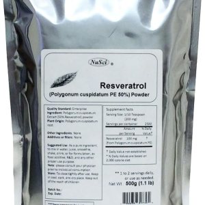 Polvo de resveratrol puro estandarizado al 50% extraído de la raíz de Polygonum Cuspidatum (500 gramos (1.1 lb)) Polvo de resveratrol puro estandarizado al 50% extraído de la raíz de Polygonum Cuspidatum (500 gramos (1.1 lb))