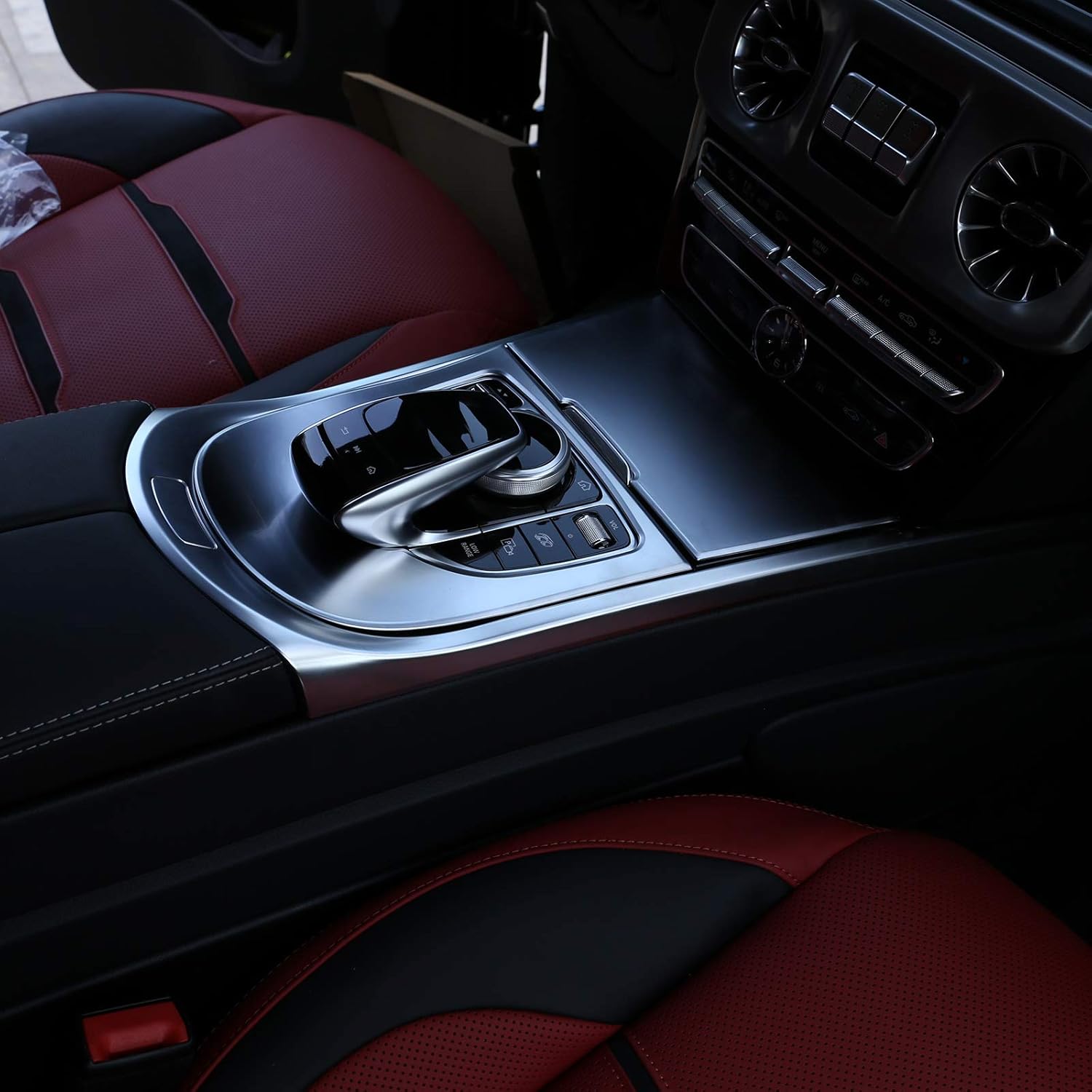 YIWANG – Pegatinas para marco de consola central de Mercedes Benz Clase G W463 2019 2020, color plateado