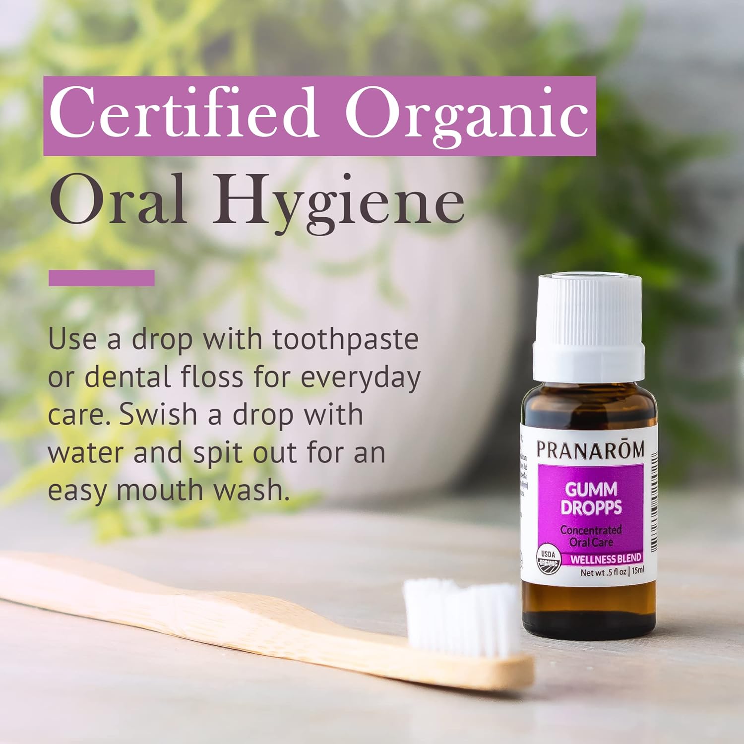 Pranarom – Gumm Dropps Aceite esencial para la salud de los dientes y las encías, enjuague bucal natural para el cuidado bucal, aceites esenciales
