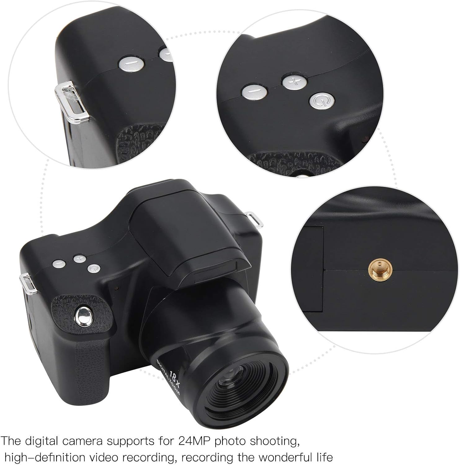 Juguete de cámara digital de 3 pulgadas para niños principiantes, cámara de vlogging compatible con tarjeta de memoria de 32 GB (no incluida),