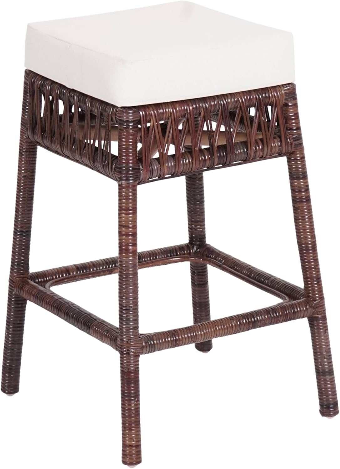 JONATHAN Y CSL1100A Bali – Taburete de mimbre sin espalda de 25.5 pulgadas para el hogar, cocina, comedor, espacios de trabajo, cafeterías y