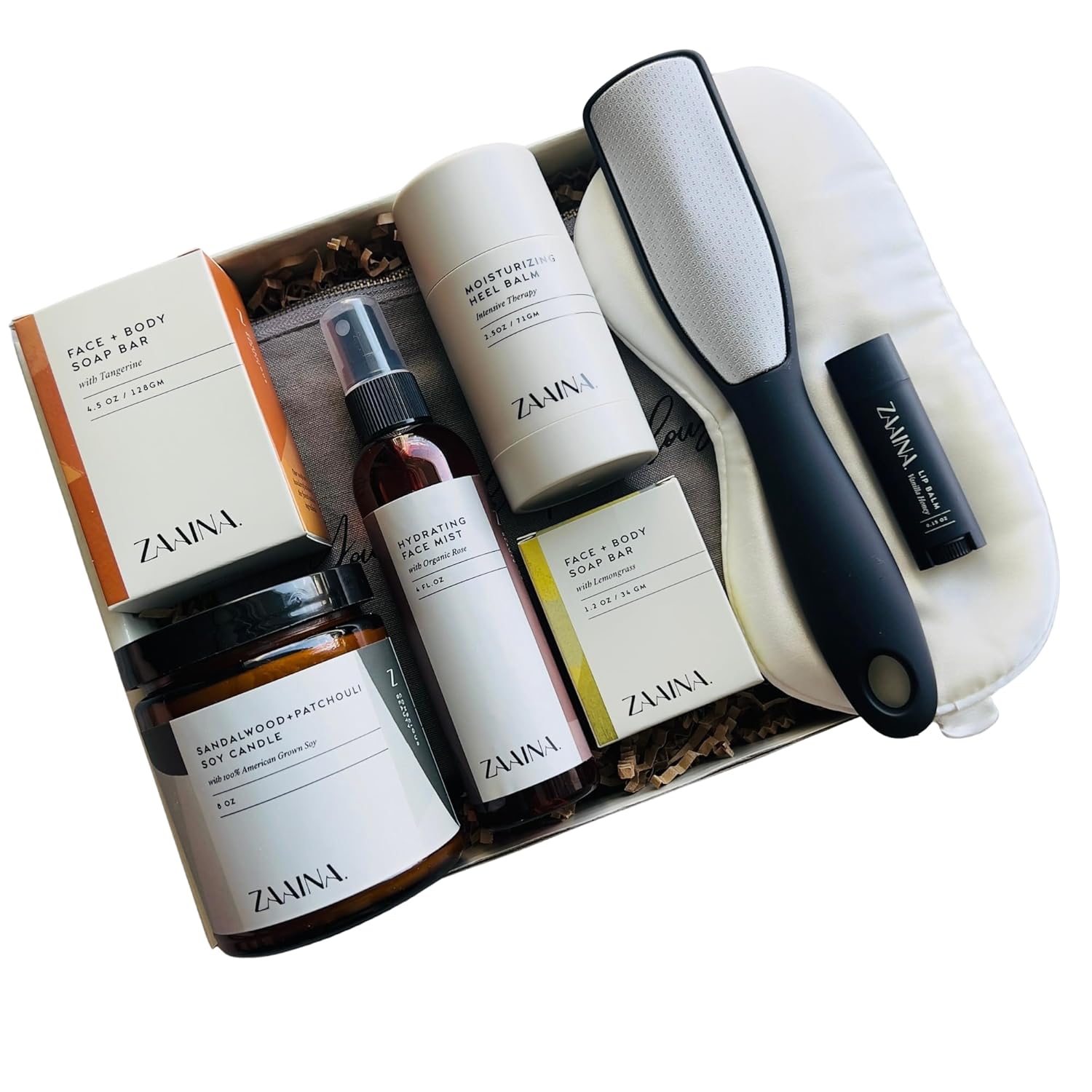 Wellness Self Care Package for Women, Mother’s Day Spa Gift Set with Sandalwood Candle, Relaxing Luxury Spa Box with Natural and Clean Beauty