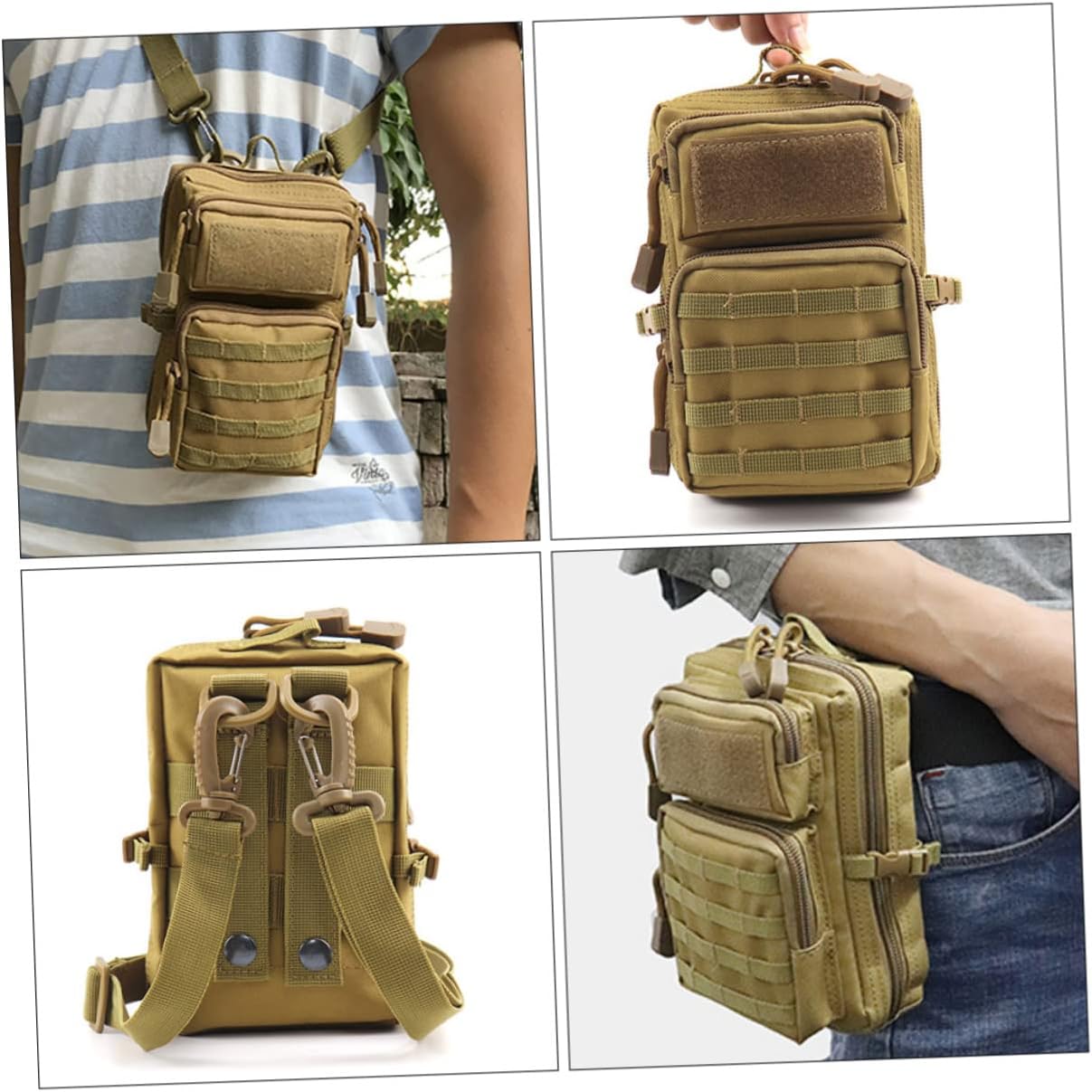 Healeved 2 uds. Bolsa de primeros auxilios para senderismo, bolsa de suministros de emergencia, bolsa de pecho para mujer, bolsa cruzada para