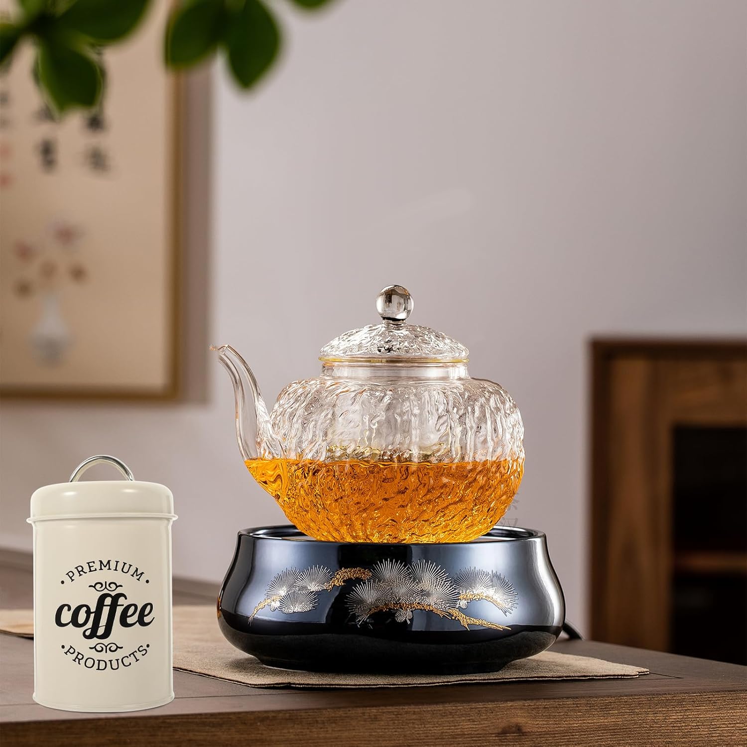 NOLITOY Contenedor de metal de lata de caramelo con tapa bote de grano de café café y azúcar sellado recipiente de café envases de almacenamiento de