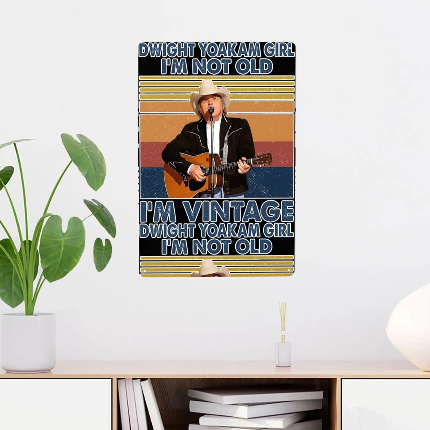 Xojlqazd Dwight Song Writer Yoakam – Placa decorativa de metal para decoración de pared, póster moderno, decoración del hogar para sala de estar,
