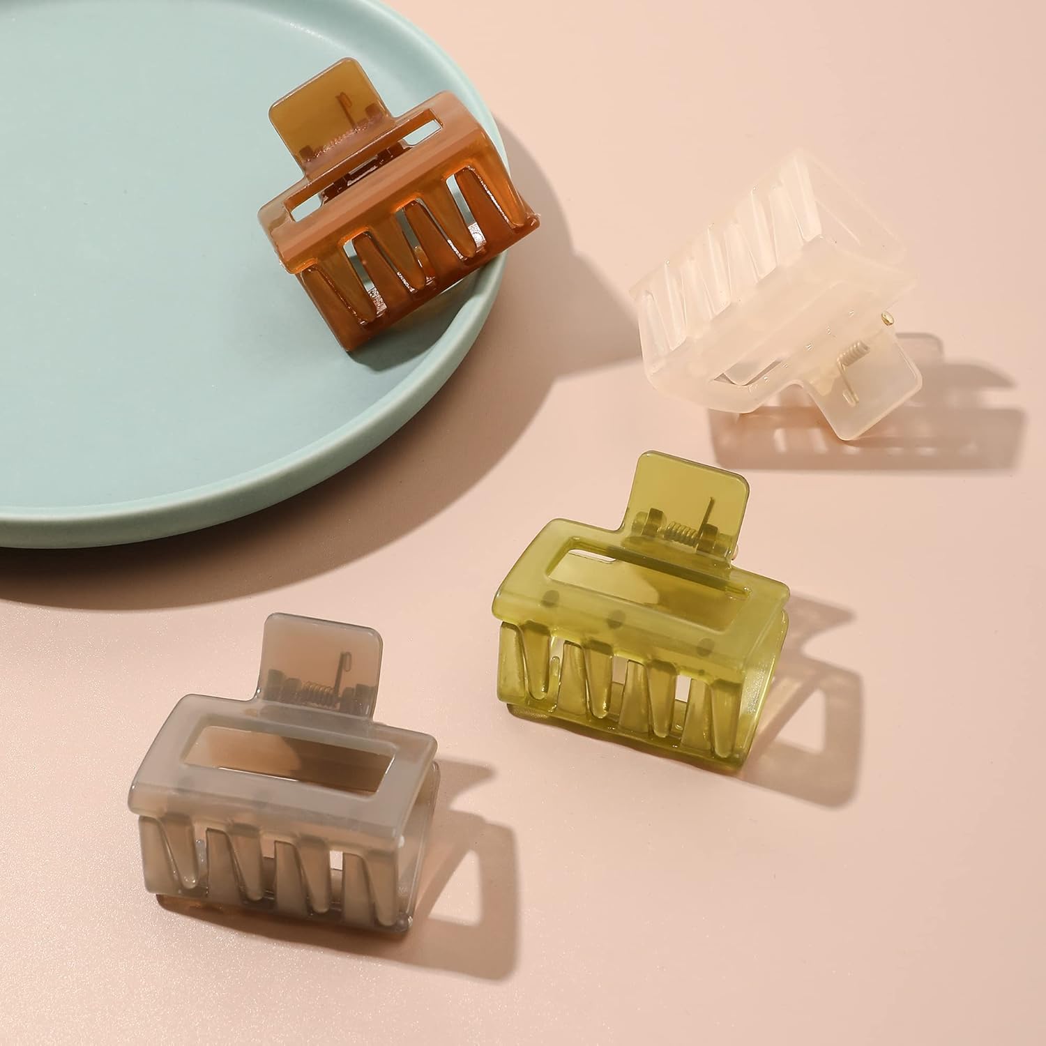 Pinzas para el cabello para mujer, pinzas pequeñas para cabello fino de 1.57 pulgadas, mini pinzas para el cabello antideslizantes medianas pinzas